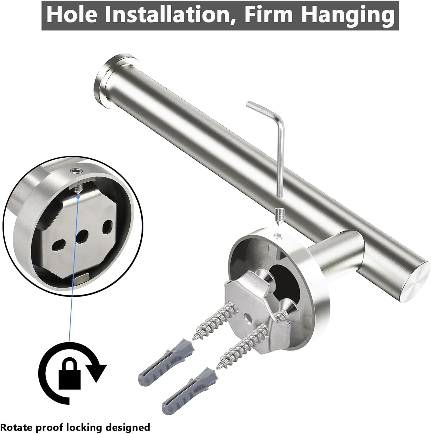 جا دستمال کاغذی توالت WOOPHEN استیل ضد زنگ، جا رولی دستمال کاغذی گرد مدرن، جا رولی توالت دیواری 6 اینچی برای حمام، آشپزخانه، دستشویی (نیکل برس خورده) جا دستمال کاغذی توالت WOOPHEN استیل ضد زنگ، جا رولی دستمال کاغذی گرد مدرن، جا رولی توالت دیواری 6 اینچی برای حمام، آشپزخانه، دستشویی (نیکل برس خورده)