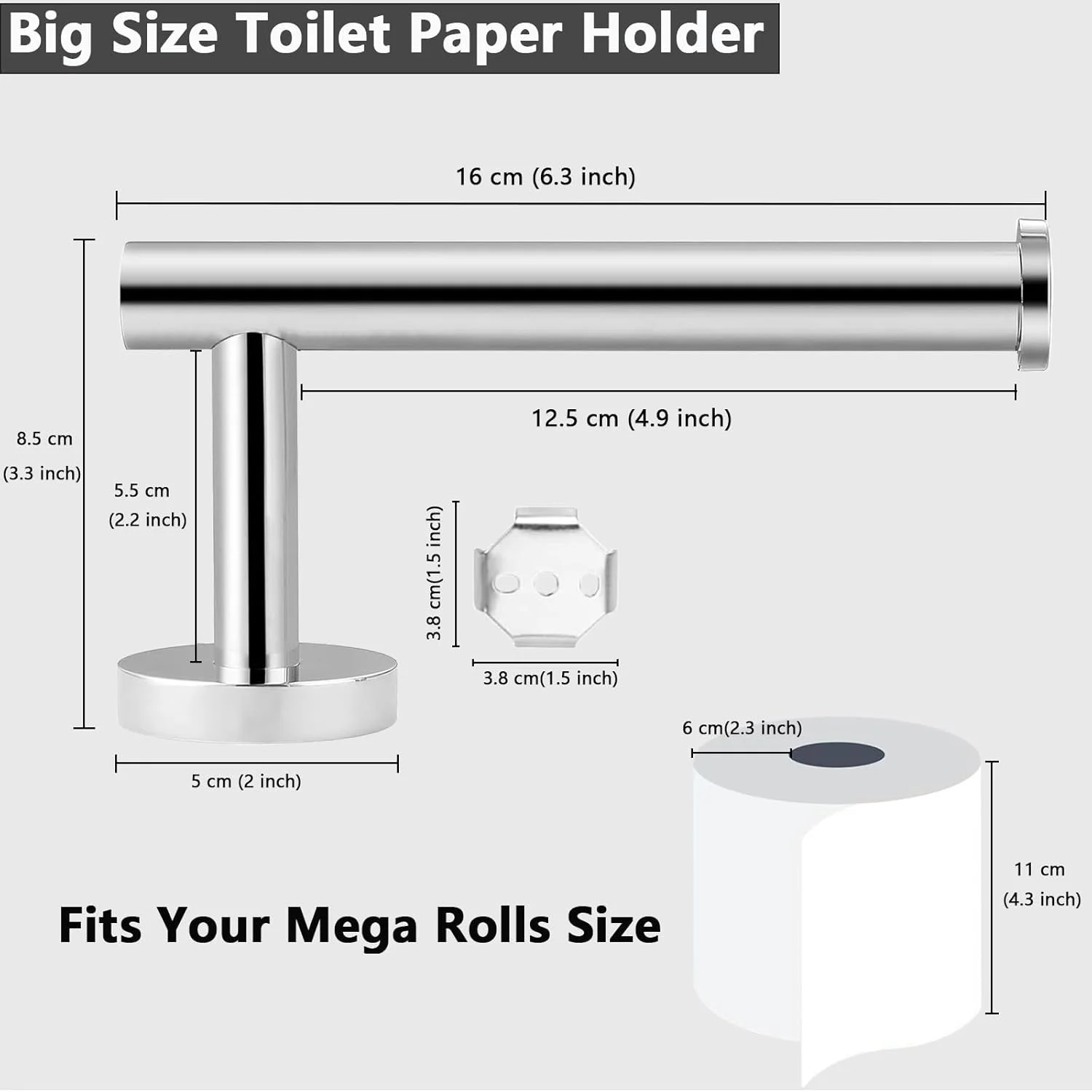 جا دستمال کاغذی توالت WOOPHEN استیل ضد زنگ SUS304، جا رولی دستمال کاغذی گرد مدرن نصب شده روی دیوار، جا دستمال کاغذی توالت 6 اینچی برای حمام، آشپزخانه، دستشویی (پرداخت کروم) جا دستمال کاغذی توالت WOOPHEN استیل ضد زنگ SUS304، جا رولی دستمال کاغذی گرد مدرن نصب شده روی دیوار، جا دستمال کاغذی توالت 6 اینچی برای حمام، آشپزخانه، دستشویی (پرداخت کروم)
