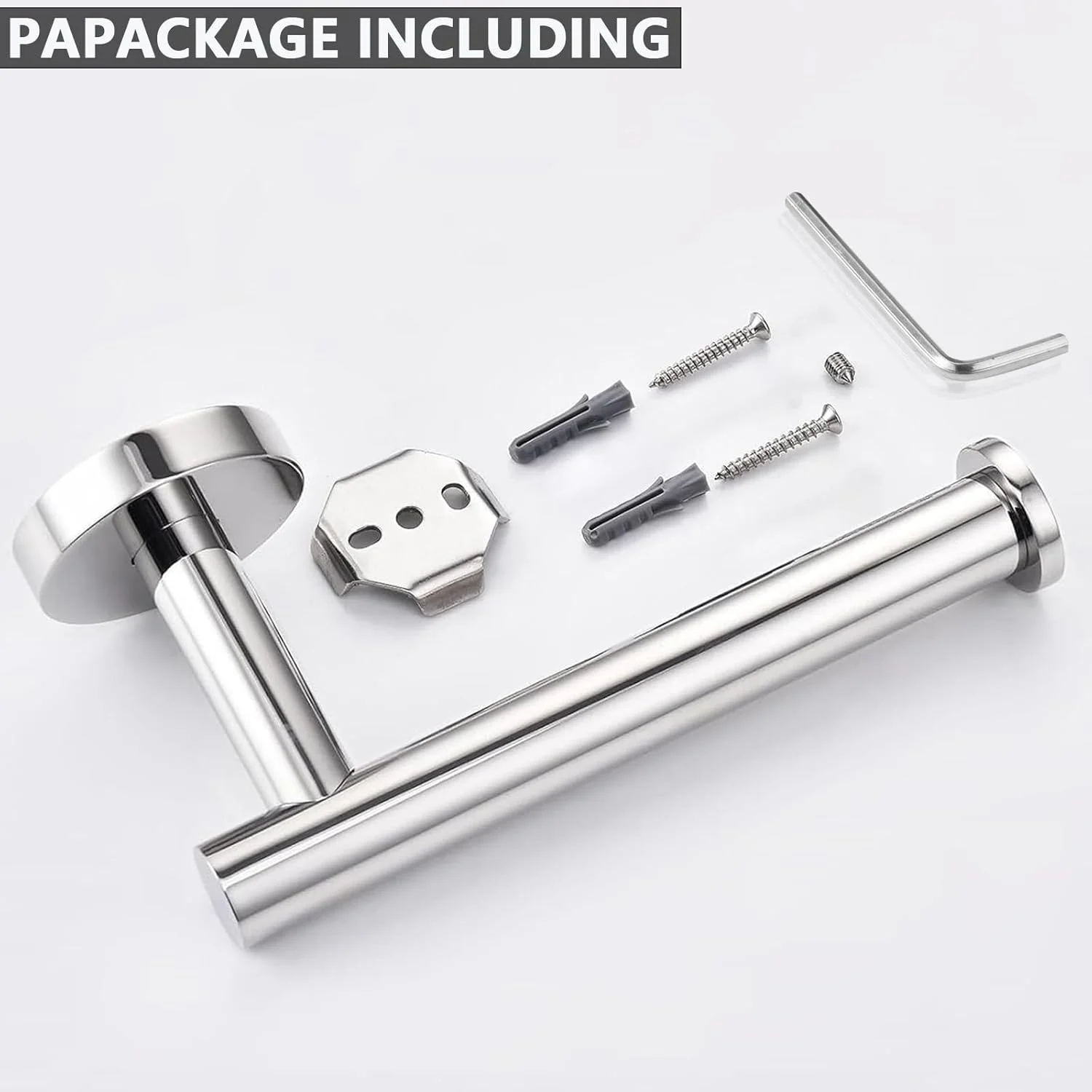 جا دستمال کاغذی توالت WOOPHEN استیل ضد زنگ SUS304، جا رولی دستمال کاغذی گرد مدرن نصب شده روی دیوار، جا دستمال کاغذی توالت 6 اینچی برای حمام، آشپزخانه، دستشویی (پرداخت کروم) جا دستمال کاغذی توالت WOOPHEN استیل ضد زنگ SUS304، جا رولی دستمال کاغذی گرد مدرن نصب شده روی دیوار، جا دستمال کاغذی توالت 6 اینچی برای حمام، آشپزخانه، دستشویی (پرداخت کروم)