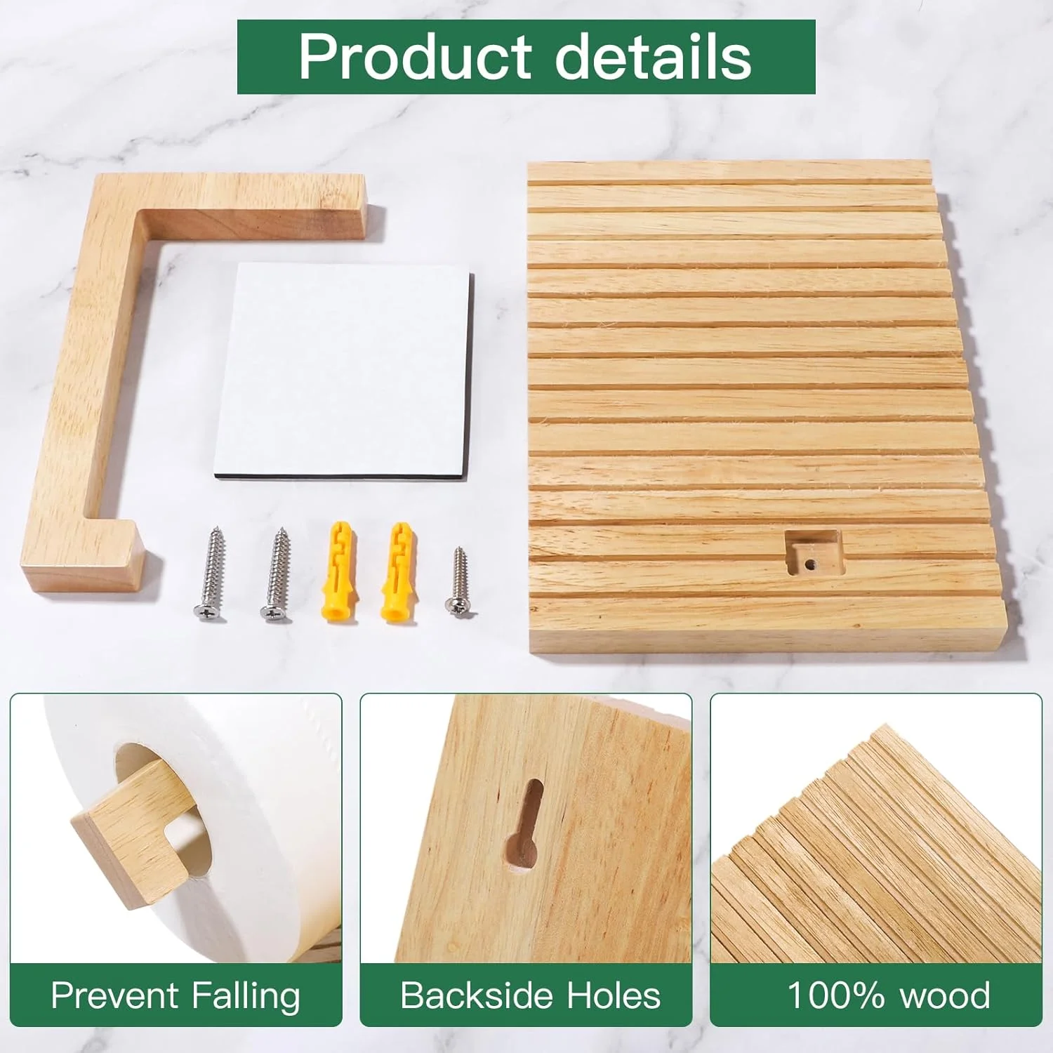 جا دستمال کاغذی چوبی، نصب دیواری، ضد آب، نصب با چسب یا پیچ، طراحی روستیک جا دستمال کاغذی چوبی، نصب دیواری، ضد آب، نصب با چسب یا پیچ، طراحی روستیک