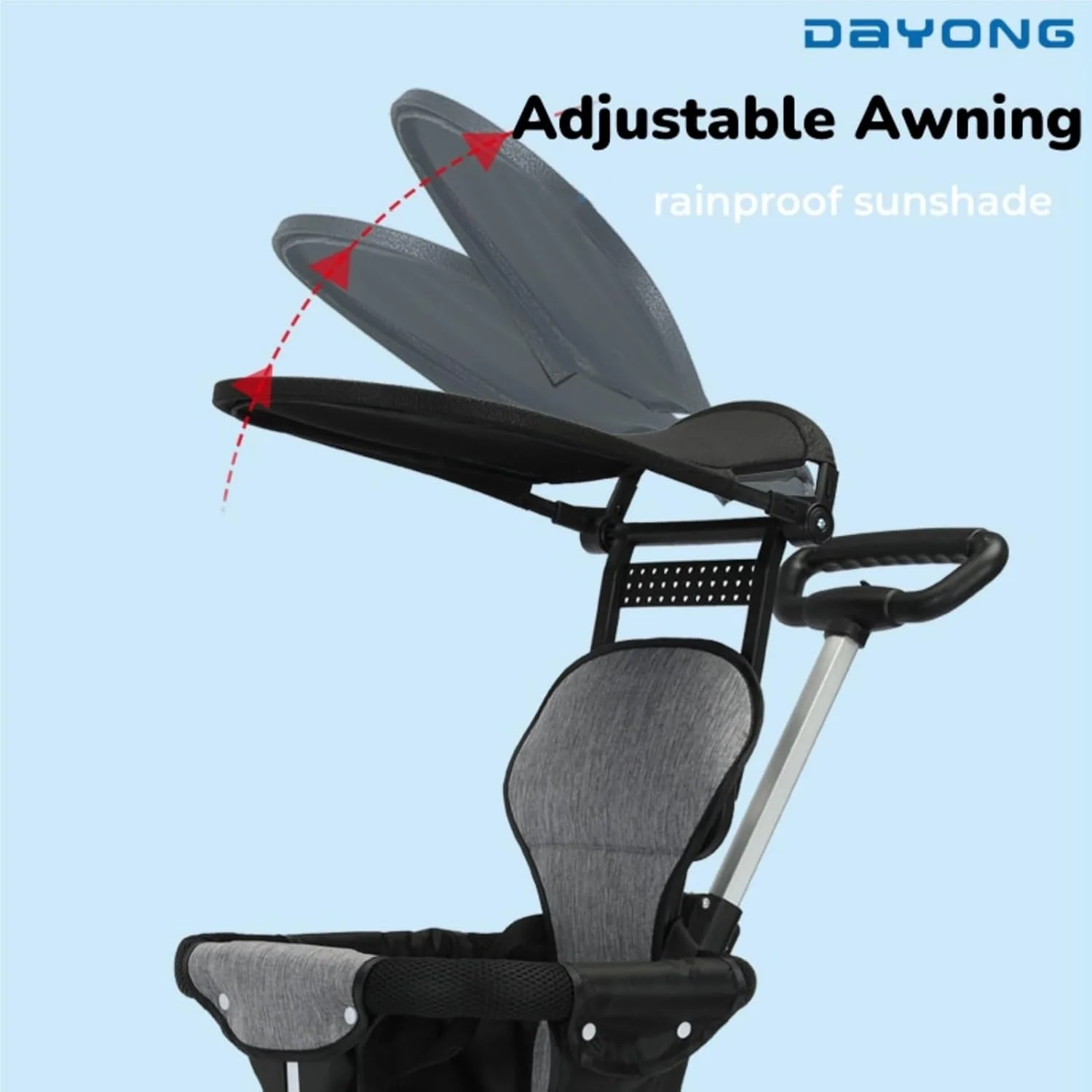 کالسکه بچه دایونگ، کالسکه مسافرتی تاشو با سایبان، تاشو با یک دست، کالسکه سبک و جمع و جور برای پیاده روی، خرید، مسافرت هوایی برای کودکان 1-3 ساله. (مشکی) کالسکه بچه دایونگ، کالسکه مسافرتی تاشو با سایبان، تاشو با یک دست، کالسکه سبک و جمع و جور برای پیاده روی، خرید، مسافرت هوایی برای کودکان 1-3 ساله. (مشکی)