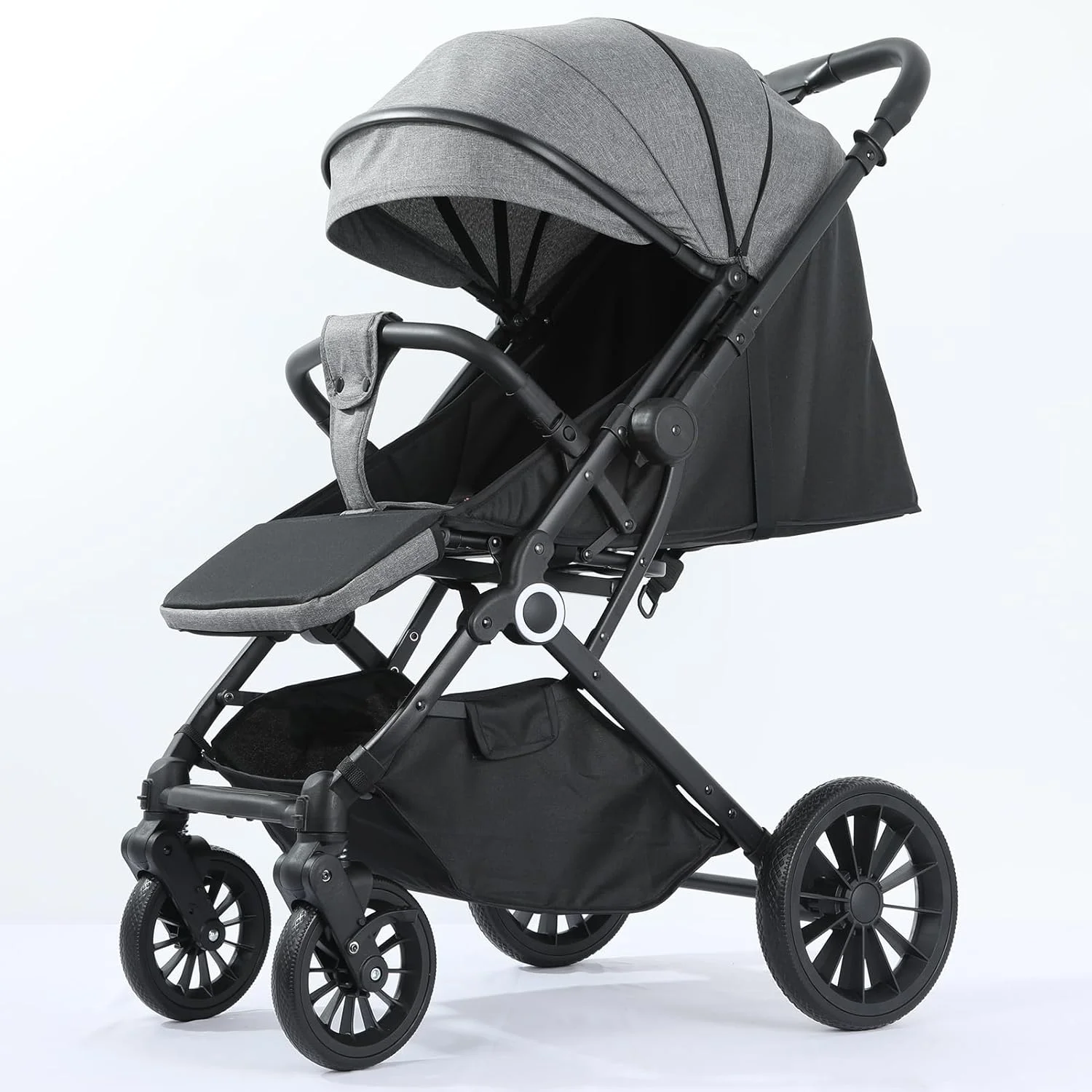 کالسکه مسافرتی سبک وزن DAYONG، کالسکه تاشو با یک دست، کالسکه جمع و جور با دسته برگشت پذیر، سایبان قابل تنظیم، چرخ های مناسب تمام سطوح (خاکستری) کالسکه مسافرتی سبک وزن DAYONG، کالسکه تاشو با یک دست، کالسکه جمع و جور با دسته برگشت پذیر، سایبان قابل تنظیم، چرخ های مناسب تمام سطوح (خاکستری)