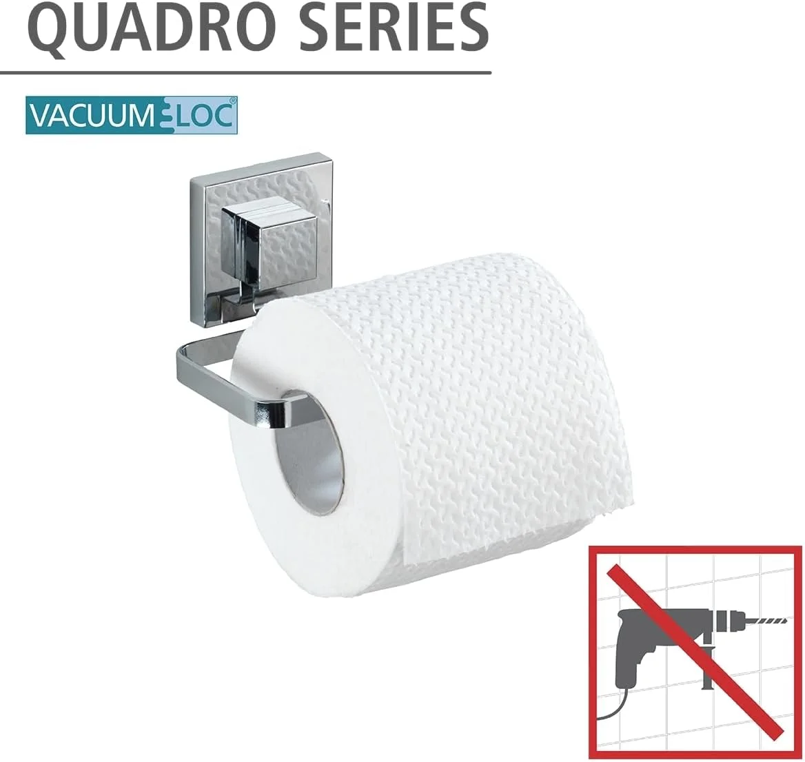 جا دستمال کاغذی دیواری ونکو مدل Vacuum-Loc Quadro