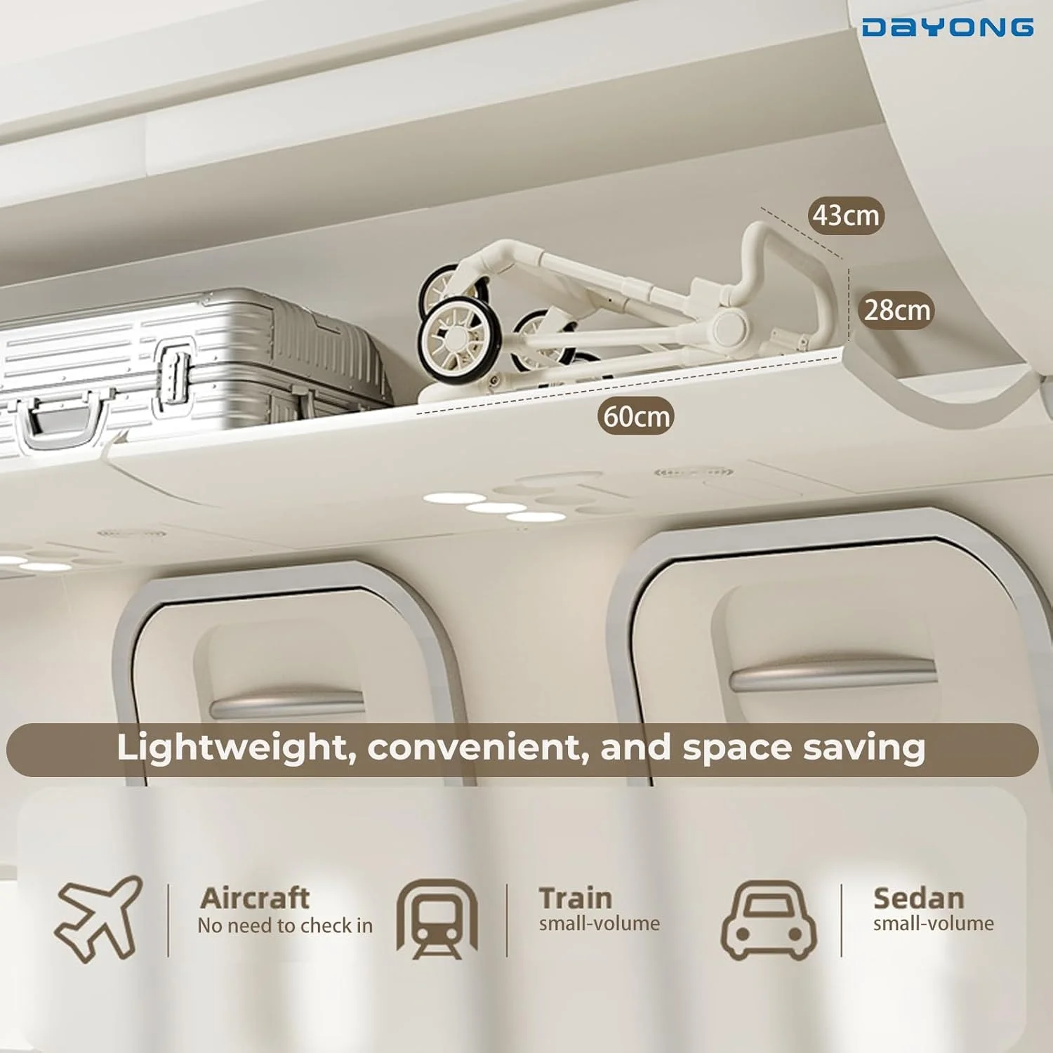 کالسکه مسافرتی تاشو DAYONG، کالسکه سبک وزن با سایبان، کالسکه بچه جمع و جور با کمربند ایمنی و سینی غذای جداشدنی برای کودکان 1 تا 6 سال (سفید) کالسکه مسافرتی تاشو DAYONG، کالسکه سبک وزن با سایبان، کالسکه بچه جمع و جور با کمربند ایمنی و سینی غذای جداشدنی برای کودکان 1 تا 6 سال (سفید)