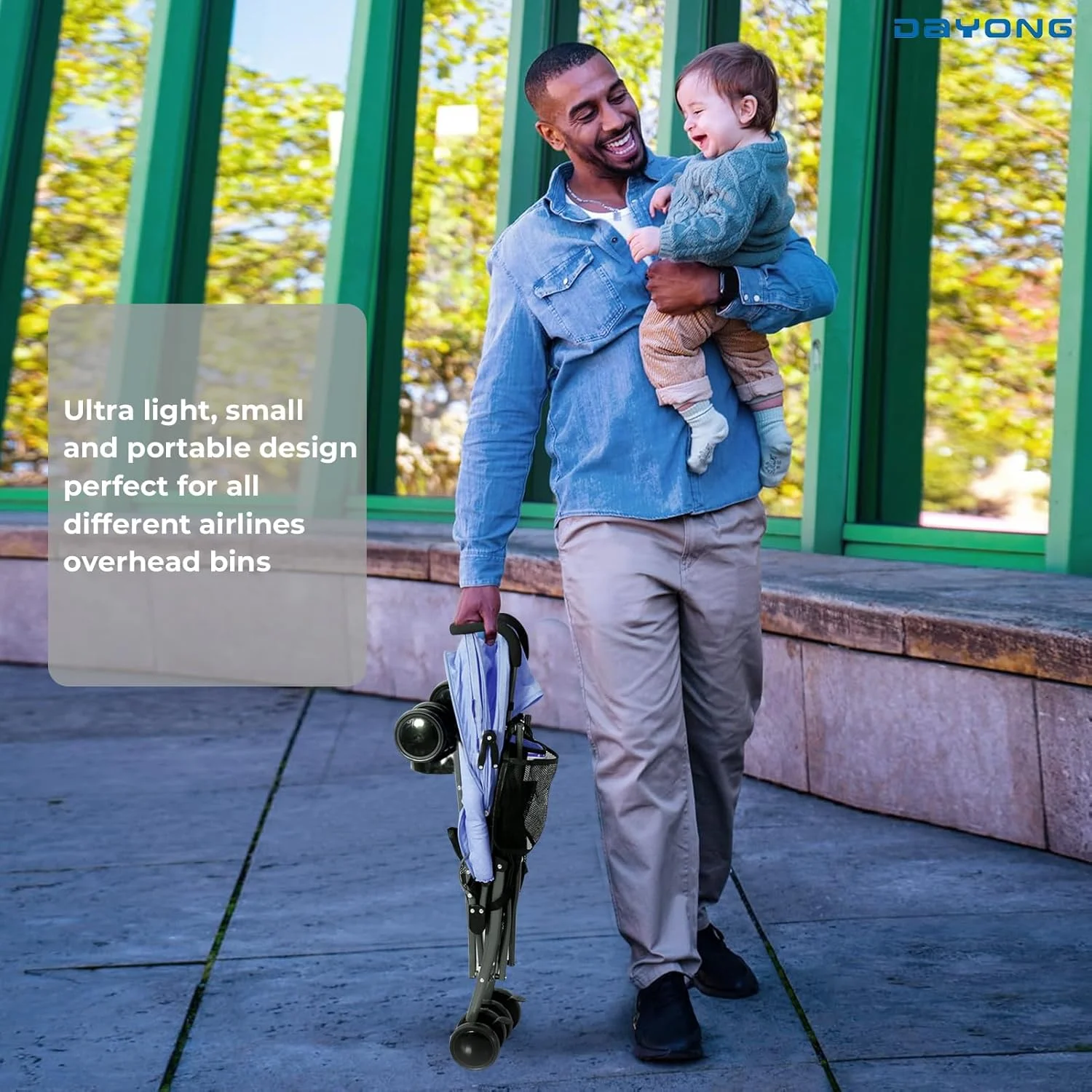 کالسکه تاشو دایونگ، کالسکه مسافرتی سبک و جمع و جور برای هواپیما، کالسکه مسافرتی مناسب (آبی) کالسکه تاشو دایونگ، کالسکه مسافرتی سبک و جمع و جور برای هواپیما، کالسکه مسافرتی مناسب (آبی)
