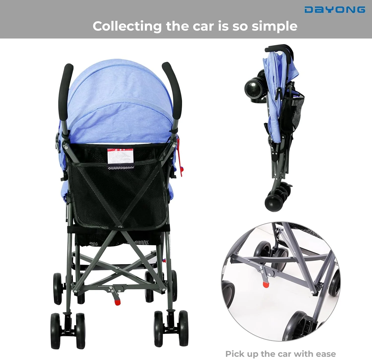 کالسکه تاشو دایانگ، کالسکه سبک و جمع و جور کودک برای هواپیما، کالسکه مسافرتی راحت (آبی) کالسکه تاشو دایانگ، کالسکه سبک و جمع و جور کودک برای هواپیما، کالسکه مسافرتی راحت (آبی)