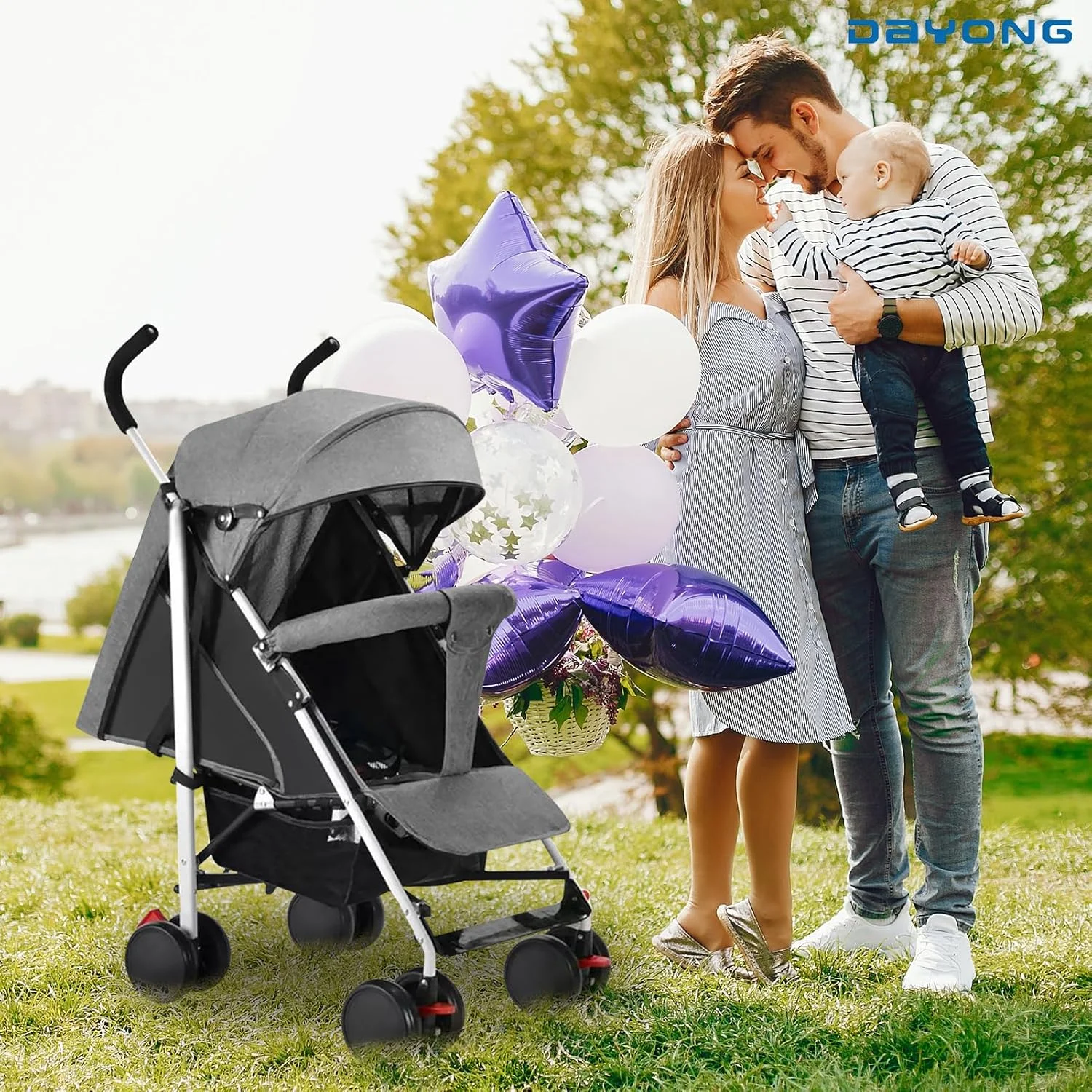 کالسکه مسافرتی تاشو سبک وزن دایونگ، کالسکه جمع و جور تاشو با یک دست، تحمل وزن 20 کیلوگرم، کالسکه عصایی کودک برای نوزادان 0-36 ماهه (خاکستری) کالسکه مسافرتی تاشو سبک وزن دایونگ، کالسکه جمع و جور تاشو با یک دست، تحمل وزن 20 کیلوگرم، کالسکه عصایی کودک برای نوزادان 0-36 ماهه (خاکستری)