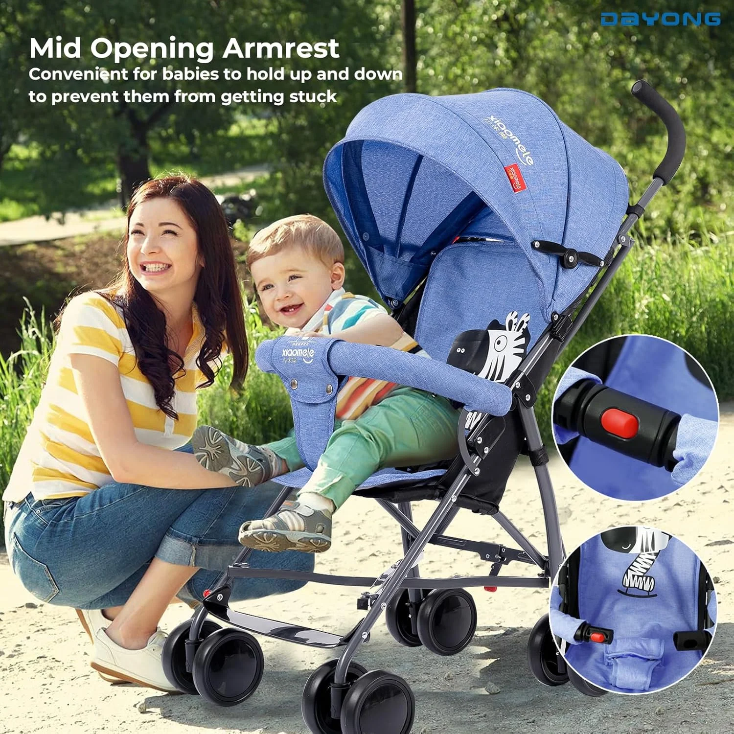 کالسکه تاشو دایانگ، کالسکه سبک و جمع و جور کودک برای هواپیما، کالسکه مسافرتی راحت (آبی) کالسکه تاشو دایانگ، کالسکه سبک و جمع و جور کودک برای هواپیما، کالسکه مسافرتی راحت (آبی)