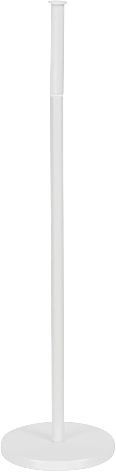جای دستمال توالت ایستاده 2 در 1 WENKO، فولاد، پایه های قوی و محکم، کمک کننده و نگهداری حمام خانگی، 21x55x17 سانتی متر، سفید