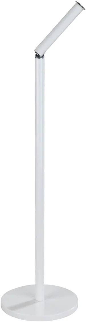 جای دستمال توالت ایستاده 2 در 1 WENKO، فولاد، پایه های قوی و محکم، کمک کننده و نگهداری حمام خانگی، 21x55x17 سانتی متر، سفید