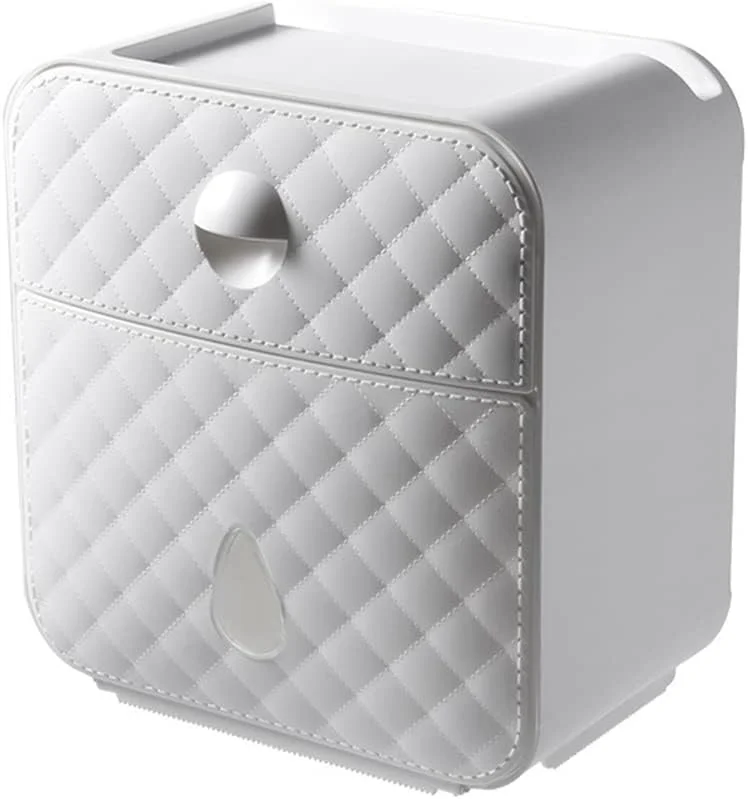 جا دستمال کاغذی ضد آب، جعبه دیواری برای نگهداری لوازم جانبی حمام، سینی، لوله رول، بدون نیاز به سوراخ کاری