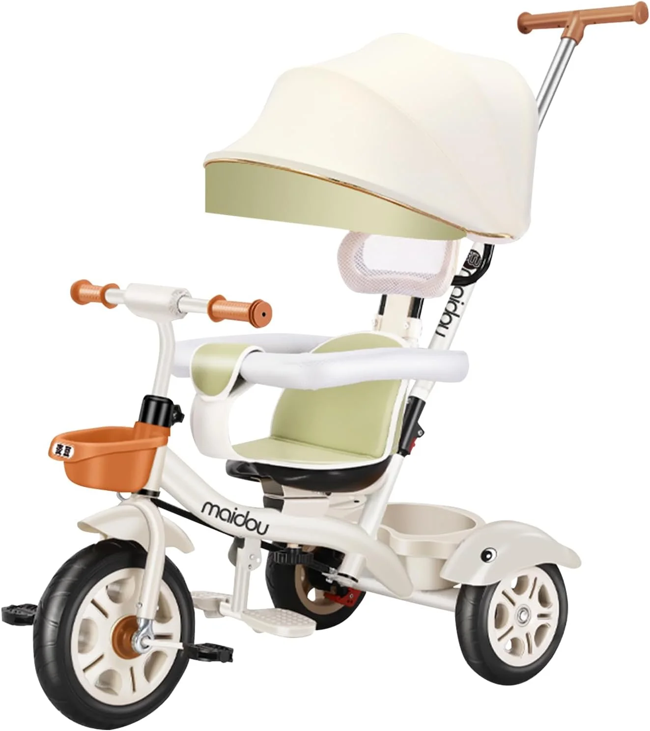 Beauenty Kids Tricycle with Push Handle, 4 in 1 Multifunctional Kids Tricycle Stroller, Baby Tricycles with Removable Canopy, Rotatable Seat, Wheel for 6 Months-6 Years Boys & Girls(Green) Beauenty Kids Tricycle with Push Handle, 4 in 1 Multifunctional Kids Tricycle Stroller, Baby Tricycles with Removable Canopy, Rotatable Seat, Wheel for 6 Months-6 Years Boys & Girls(Green)