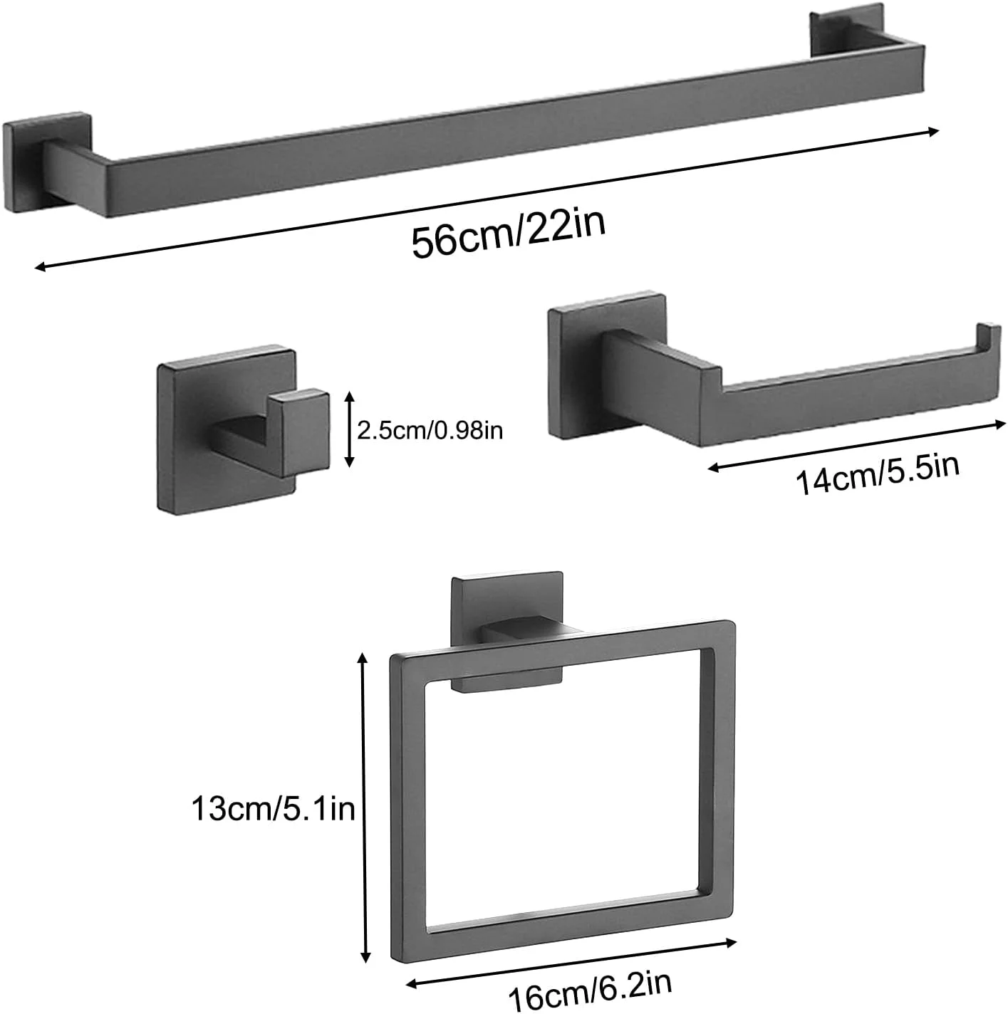 ست لوازم جانبی حمام Wallfire شامل 10 قطعه، میله حوله دیواری، ست لوازم حمام سنگین، شامل جا دستمال کاغذی، میله حوله، حلقه حوله و قلاب ست لوازم جانبی حمام Wallfire شامل 10 قطعه، میله حوله دیواری، ست لوازم حمام سنگین، شامل جا دستمال کاغذی، میله حوله، حلقه حوله و قلاب