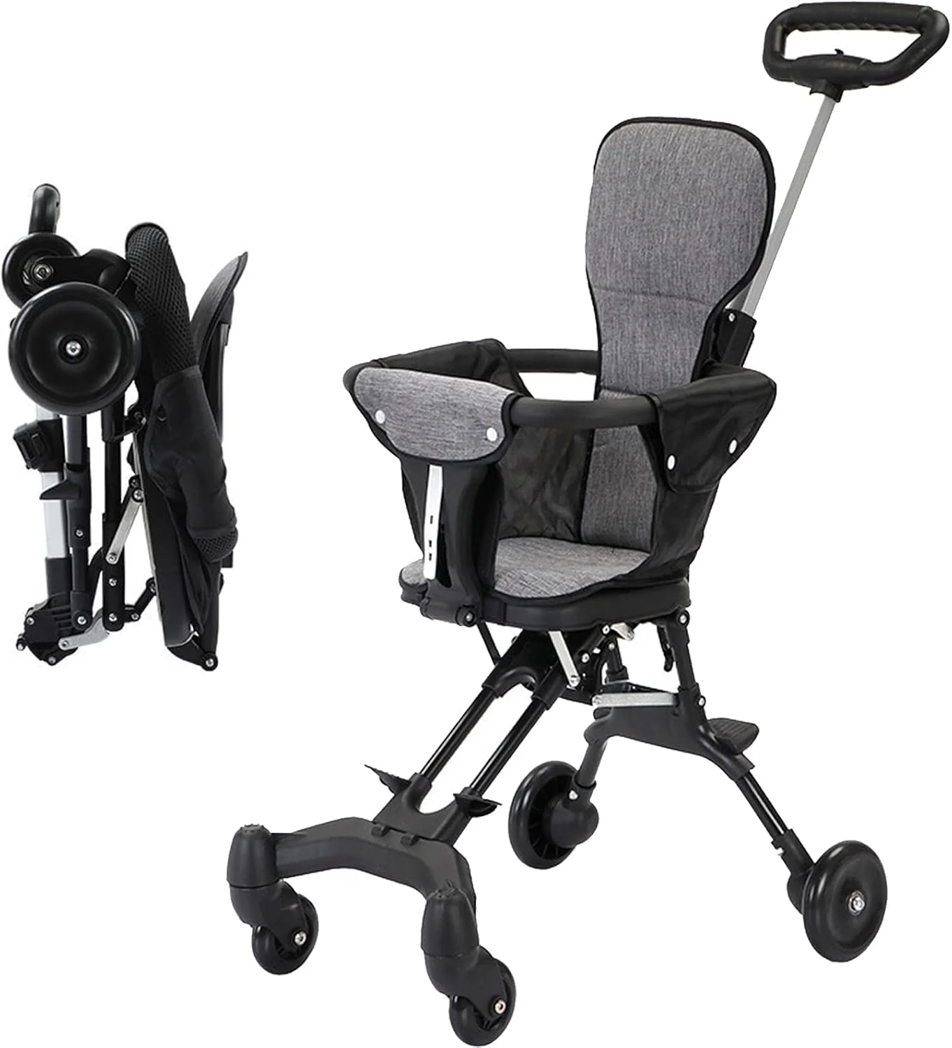 کالسکه کودک Beauenty، کالسکه مسافرتی سبک و جمع و جور با دستگیره و پشتی قابل تنظیم، تاشو با یک دست، مناسب برای نگهداری در محفظه بالای سر هواپیما، خرید، پیاده روی، مسافرت (استایل 1) کالسکه کودک Beauenty، کالسکه مسافرتی سبک و جمع و جور با دستگیره و پشتی قابل تنظیم، تاشو با یک دست، مناسب برای نگهداری در محفظه بالای سر هواپیما، خرید، پیاده روی، مسافرت (استایل 1)