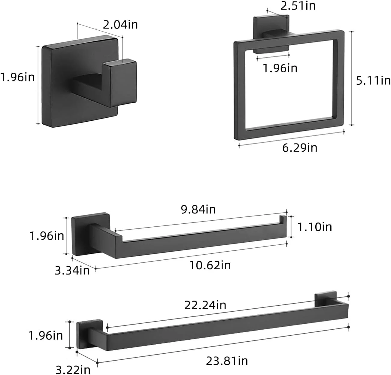 ست لوازم جانبی حمام Wallfire شامل 10 قطعه، میله حوله دیواری، ست لوازم حمام سنگین، شامل جا دستمال کاغذی، میله حوله، حلقه حوله و قلاب ست لوازم جانبی حمام Wallfire شامل 10 قطعه، میله حوله دیواری، ست لوازم حمام سنگین، شامل جا دستمال کاغذی، میله حوله، حلقه حوله و قلاب