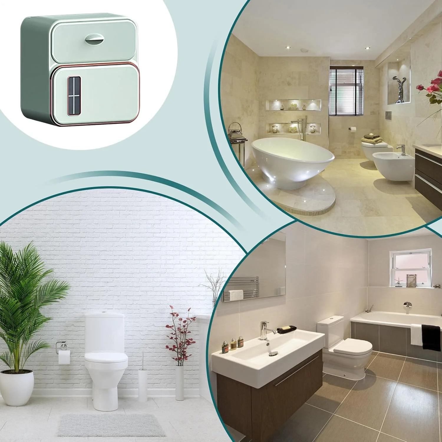 جا دستمال کاغذی دیواری - جا دستمال توالت | پخش کننده دستمال کاغذی چسبی با کشو برای هتل، آشپزخانه، سرویس بهداشتی، کاروان و دستشویی