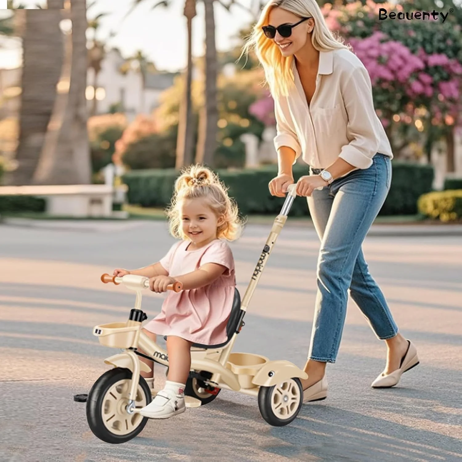 Beauenty Kids Tricycle with Push Handle, 4 in 1 Multifunctional Kids Tricycle Stroller, Baby Tricycles with Removable Canopy, Rotatable Seat, Wheel for 6 Months-6 Years Boys & Girls(Green) Beauenty Kids Tricycle with Push Handle, 4 in 1 Multifunctional Kids Tricycle Stroller, Baby Tricycles with Removable Canopy, Rotatable Seat, Wheel for 6 Months-6 Years Boys & Girls(Green)