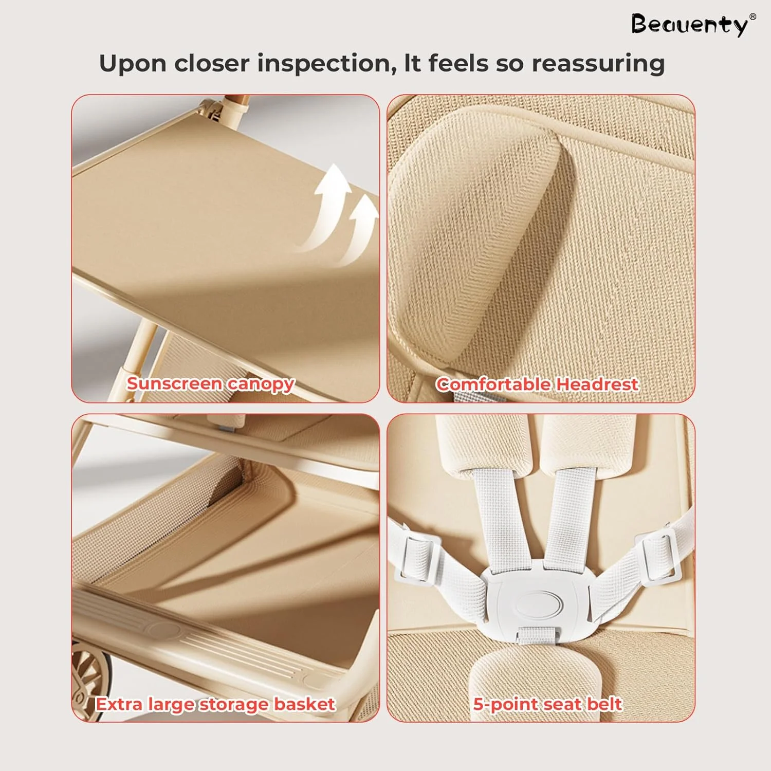 کالسکه مسافرتی سبک وزن کودک بیوتی، کالسکه جمع و جور قابل حمل برای نوزاد دختر و پسر 6-60 ماهه، چرخ جهانی 360 درجه با ترمز، سایبان، سینی غذای کودک جداشدنی، لوازم مسافرتی تاشو (مشکی) کالسکه مسافرتی سبک وزن کودک بیوتی، کالسکه جمع و جور قابل حمل برای نوزاد دختر و پسر 6-60 ماهه، چرخ جهانی 360 درجه با ترمز، سایبان، سینی غذای کودک جداشدنی، لوازم مسافرتی تاشو (مشکی)