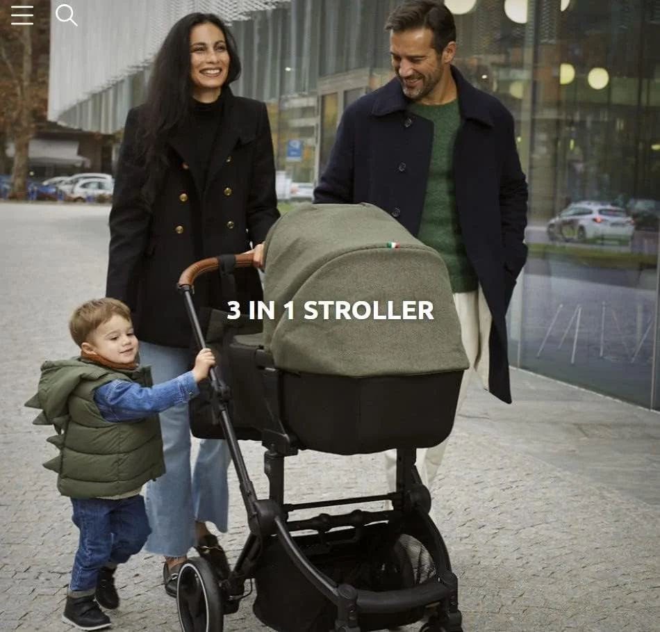 ست کالسکه مسافرتی کمبی فمیلی CAM Il mondo del bambino (مناسب 0-36 ماه) - خاکستری (تک)