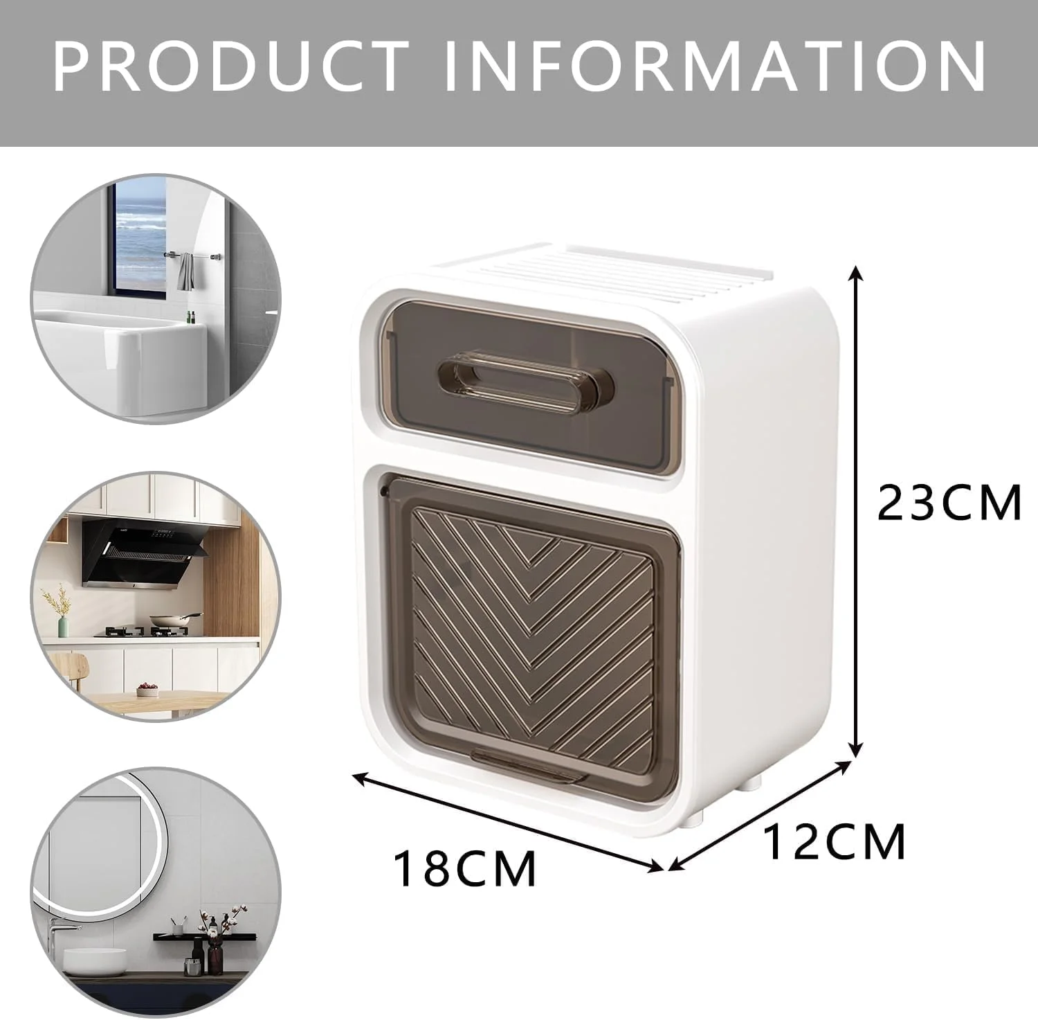 جا دستمال کاغذی دیواری ضد آب. جا دستمال کاغذی رولی خود چسب. جا دستمال توالت، سازمان دهنده دستشویی، آشپزخانه، باکس نگهداری موبایل و وسایل ضروری