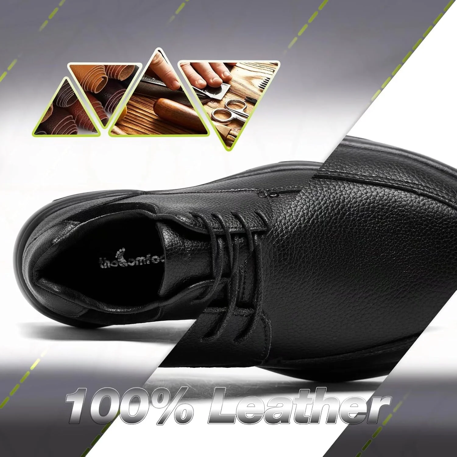 کفش آکسفورد چرمی ارتوپدی مردانه OrthoComfoot، کفش کتانی طبی شیک و راحت برای پلانتار فاسیایتیس با پشتیبانی از قوس پا، کفش پیاده روی غیر رسمی برای تسکین درد پا و پاشنه