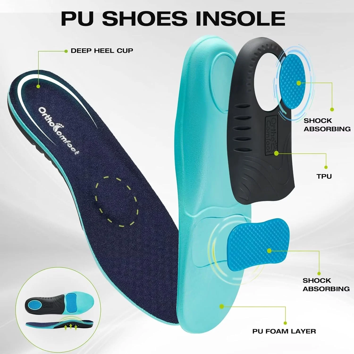 کفش کالج مردانه OrthoComfoot با پشتیبانی از قوس پا