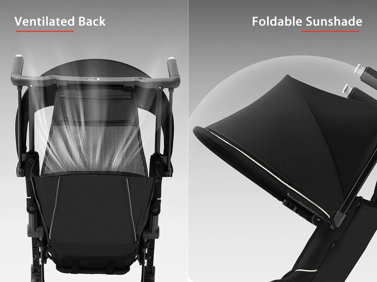 کالسکه مسافرتی فوق سبک و جمع و جور جی بی پاکیت پلاس All-Terrain مناسب نوزادان و کودکان نوپا، مطابق با استاندارد چمدان کابین هواپیما، طلایی مشکی کالسکه مسافرتی فوق سبک و جمع و جور جی بی پاکیت پلاس All-Terrain مناسب نوزادان و کودکان نوپا، مطابق با استاندارد چمدان کابین هواپیما، طلایی مشکی