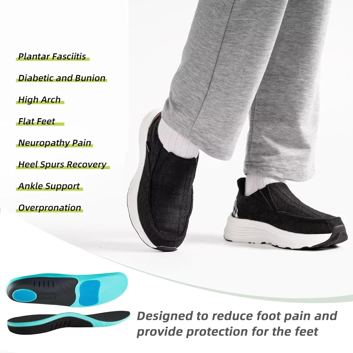 کفش کالج ارتوپدی زنانه OrthoComfoot: کفش پیاده روی طبی راحت با پشتیبانی از قوس پا برای پلانتار فاسیایتیس، کفش کالج بوم با زیره ضخیم برای تسکین درد پا و پاشنه کفش کالج ارتوپدی زنانه OrthoComfoot: کفش پیاده روی طبی راحت با پشتیبانی از قوس پا برای پلانتار فاسیایتیس، کفش کالج بوم با زیره ضخیم برای تسکین درد پا و پاشنه