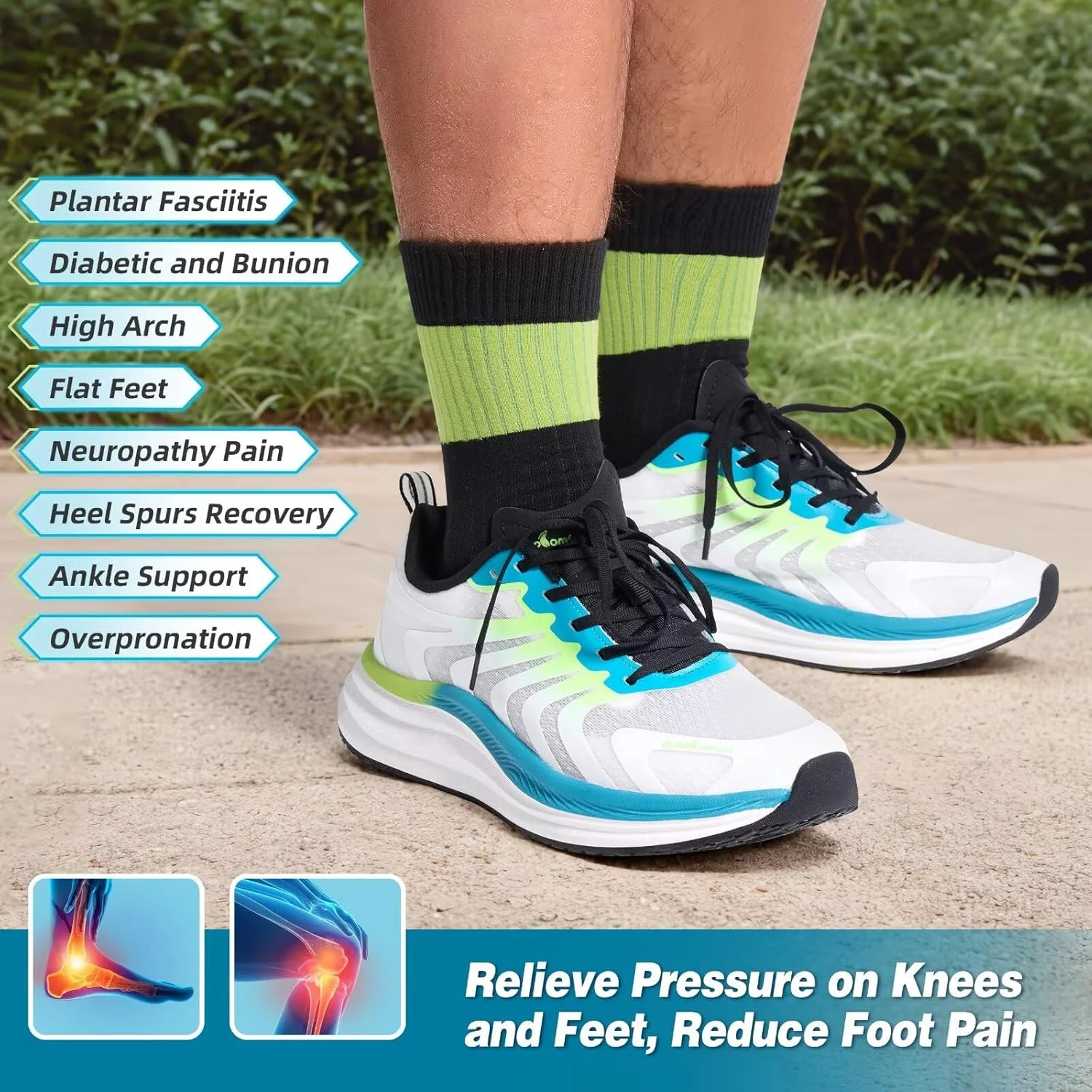 کفشهای دویدن ارتوپدی مردانه: کفشهای کتانی راحت و غیررسمی با پشتیبانی از قوس کف پا برای پلانتار فاشیای پا، کفشهای ورزشی ارتوپدی برای فضای باز، باشگاه، کار، تنیس برای تسکین درد پا و پاشنه کفشهای دویدن ارتوپدی مردانه: کفشهای کتانی راحت و غیررسمی با پشتیبانی از قوس کف پا برای پلانتار فاشیای پا، کفشهای ورزشی ارتوپدی برای فضای باز، باشگاه، کار، تنیس برای تسکین درد پا و پاشنه