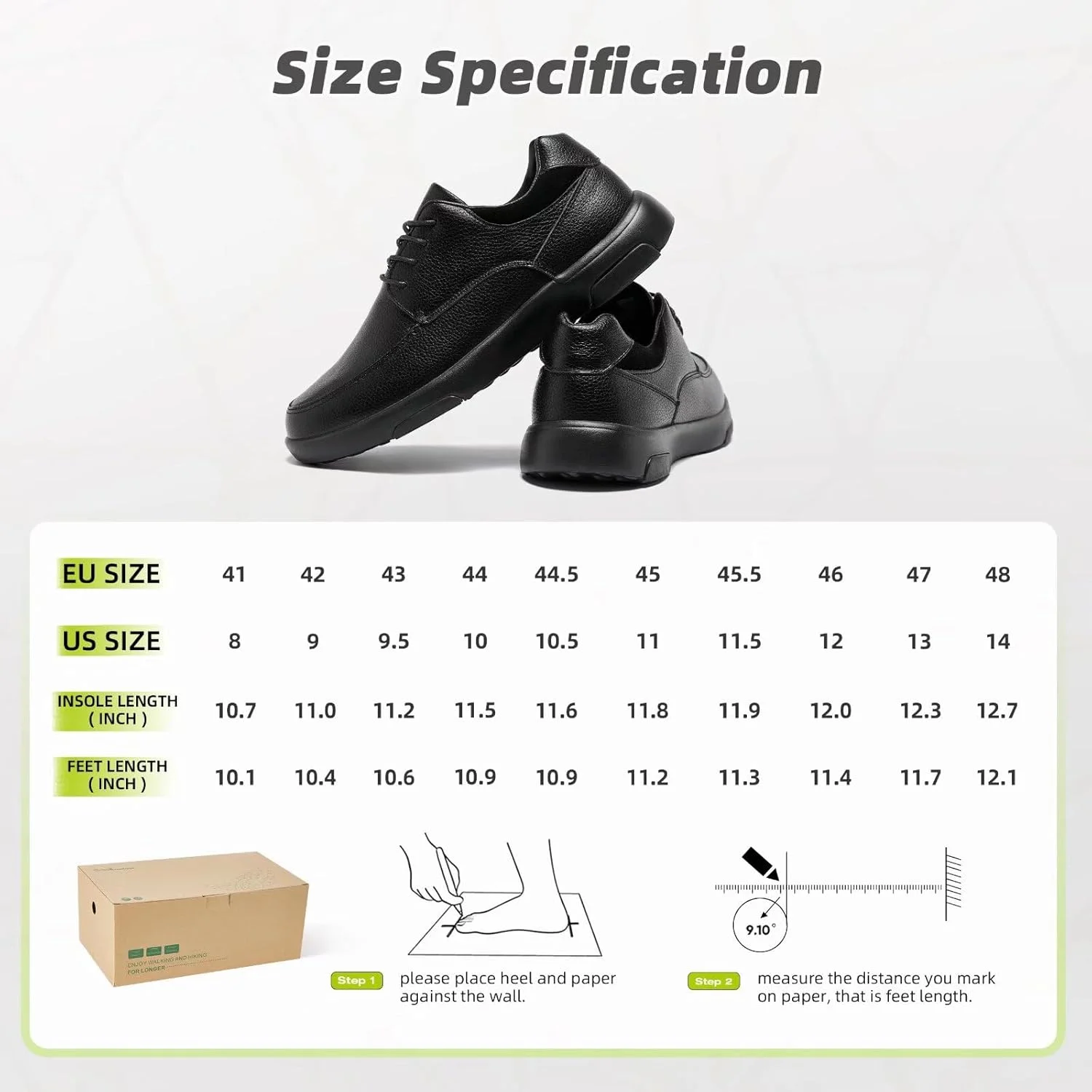 کفش آکسفورد چرمی ارتوپدی مردانه OrthoComfoot، کفش کتانی طبی شیک و راحت برای پلانتار فاسیایتیس با پشتیبانی از قوس پا، کفش پیاده روی غیر رسمی برای تسکین درد پا و پاشنه