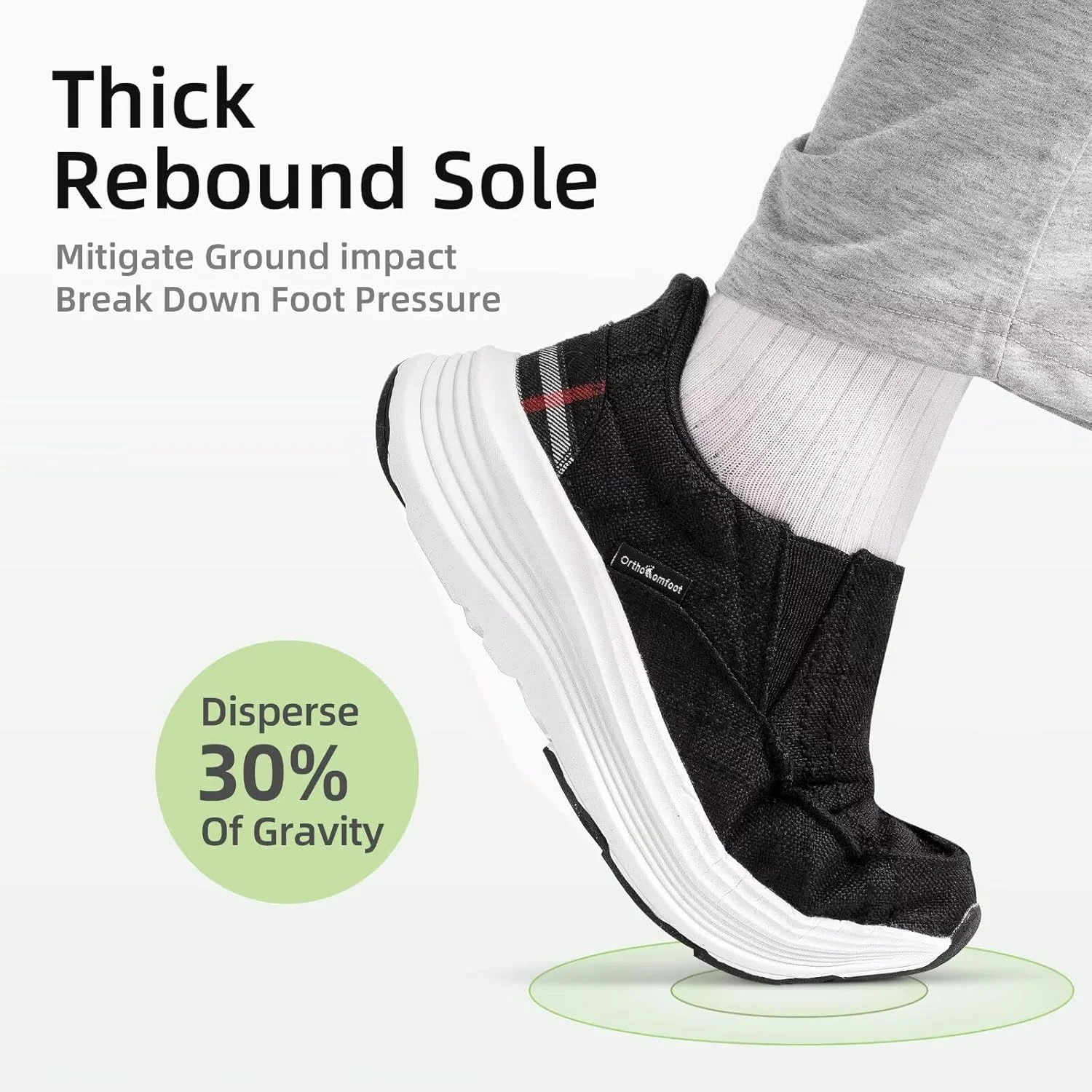 کفش کالج ارتوپدی زنانه OrthoComfoot: کفش پیاده روی طبی راحت با پشتیبانی از قوس پا برای پلانتار فاسیایتیس، کفش کالج بوم با زیره ضخیم برای تسکین درد پا و پاشنه کفش کالج ارتوپدی زنانه OrthoComfoot: کفش پیاده روی طبی راحت با پشتیبانی از قوس پا برای پلانتار فاسیایتیس، کفش کالج بوم با زیره ضخیم برای تسکین درد پا و پاشنه