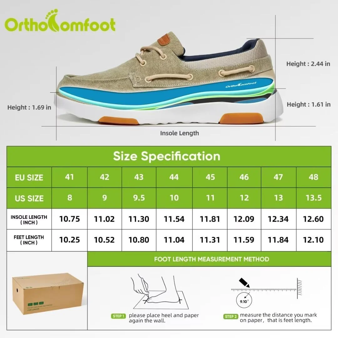 کفش کالج مردانه OrthoComfoot با پشتیبانی از قوس پا