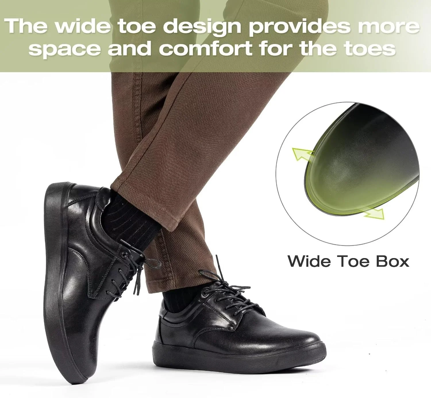 کفش های رسمی چرمی ارتوکامفورت مردانه: کفش های پیاده روی طبی با پشتیبانی از قوس پا برای پلانتار فاسیایتیس، کفش های غیر رسمی طبی مناسب کار و تسکین درد پاشنه و پا