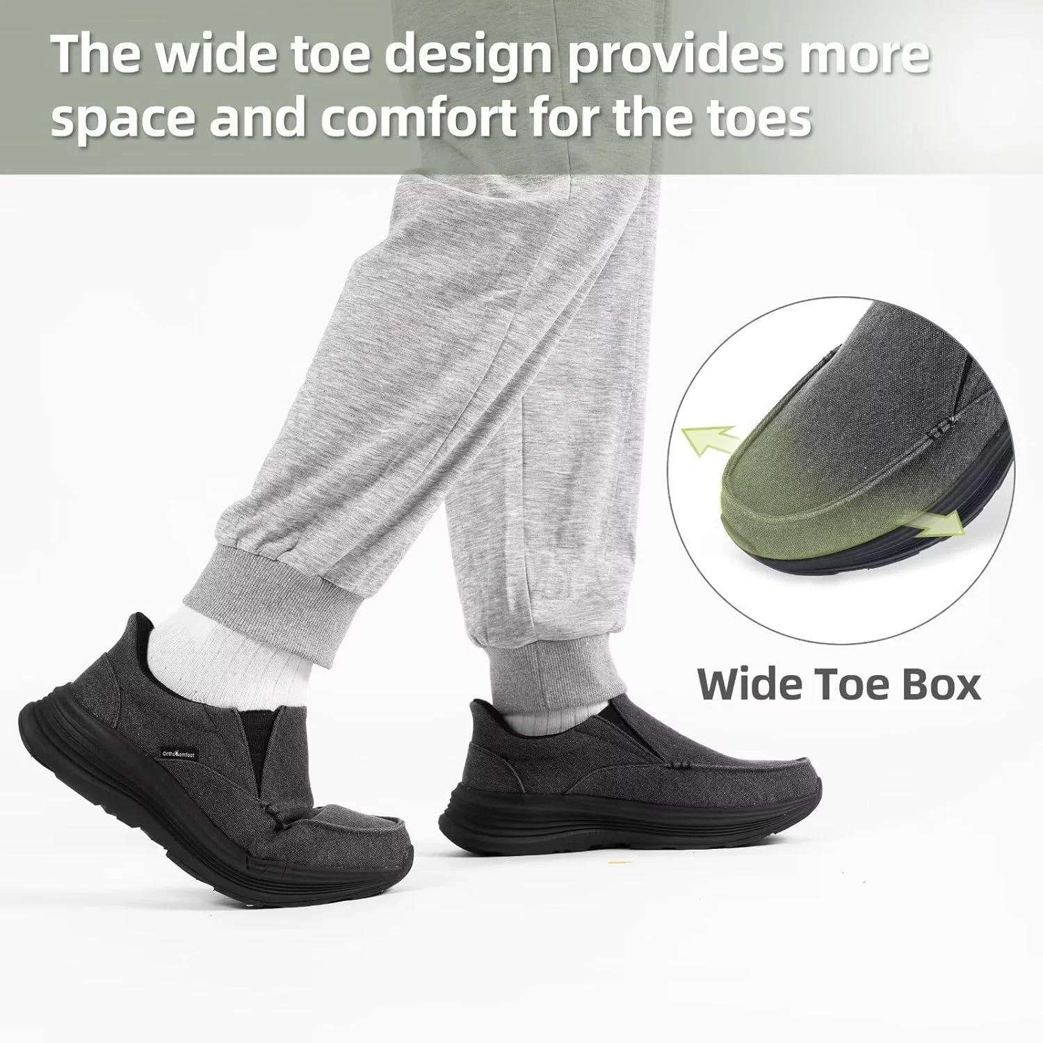 کفش کالج مردانه طبی با پشتیبانی از قوس پا: کفش های طبی راحت برای پلانتار فاسیایتیس، کفش های پیاده روی بوم با زیره ضخیم برای تسکین درد پا و پاشنه