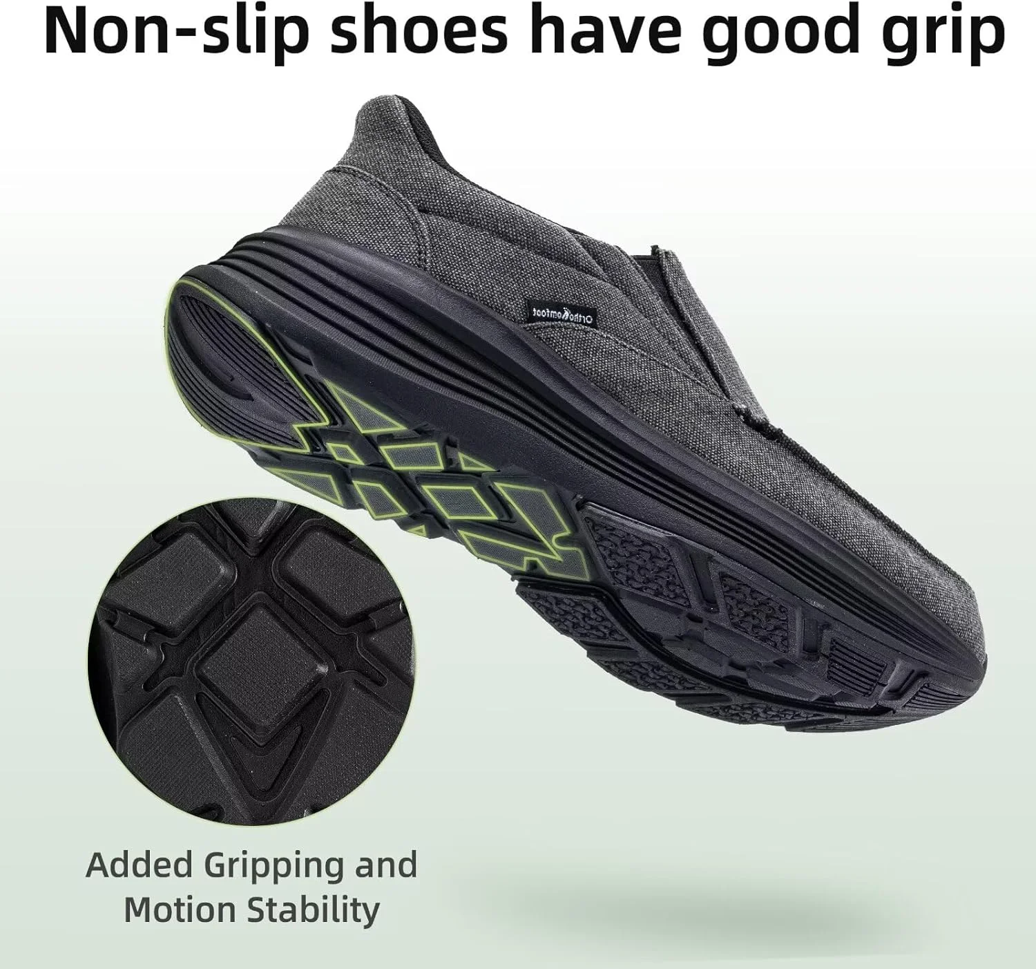 کفش کالج مردانه طبی با پشتیبانی از قوس پا: کفش های طبی راحت برای پلانتار فاسیایتیس، کفش های پیاده روی بوم با زیره ضخیم برای تسکین درد پا و پاشنه