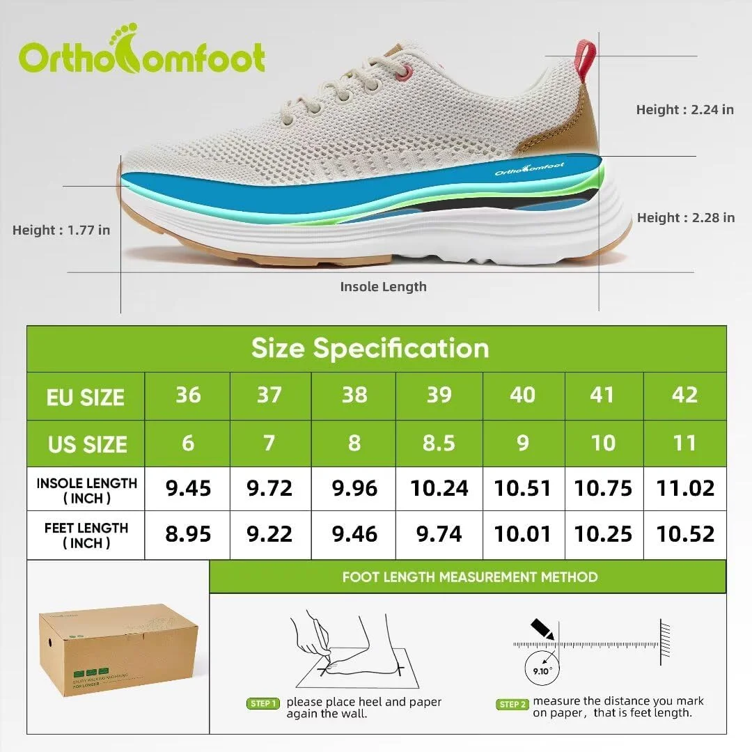 کفش های کلاگ راحت ارتوکامفوت زنانه، کفش های لغزنده با پشتیبانی از قوس پا برای پلانتار فاشیایتیس، کفش های قایقی تخت وینتیج اوقات فراغت بژ سایز 8.5