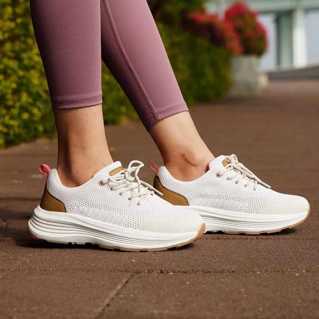 کفش های کلاگ راحت ارتوکامفوت زنانه، کفش های لغزنده با پشتیبانی از قوس پا برای پلانتار فاشیایتیس، کفش های قایقی تخت وینتیج اوقات فراغت بژ سایز 8.5