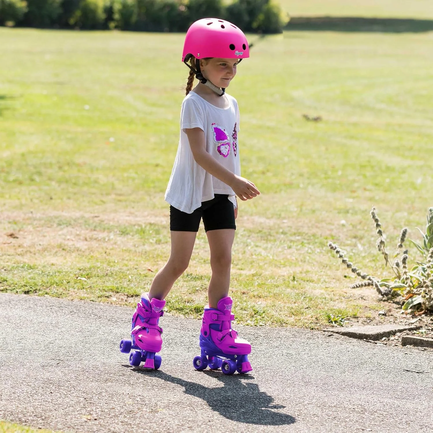Xootz Kids Quad Skates, Beginner Adjustable Roller Skates Girls, Purple Xootz Kids Quad Skates, Beginner Adjustable Roller Skates Girls, Purple