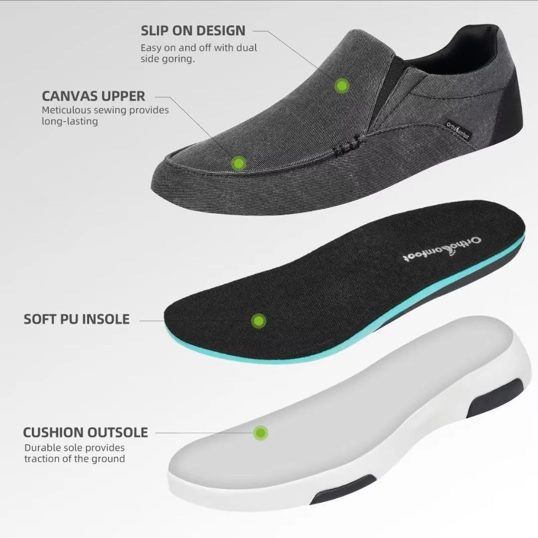 کفش های طبی مردانه ارتوکامفورت، کفش های راحتی لغزنده با پشتیبانی از قوس پا، کفش های طبی برای پلانتار فاسیایتیس، کفش های پیاده روی تخت بوم گاه به گاه قدیمی برای تسکین درد پا و پاشنه کفش های طبی مردانه ارتوکامفورت، کفش های راحتی لغزنده با پشتیبانی از قوس پا، کفش های طبی برای پلانتار فاسیایتیس، کفش های پیاده روی تخت بوم گاه به گاه قدیمی برای تسکین درد پا و پاشنه