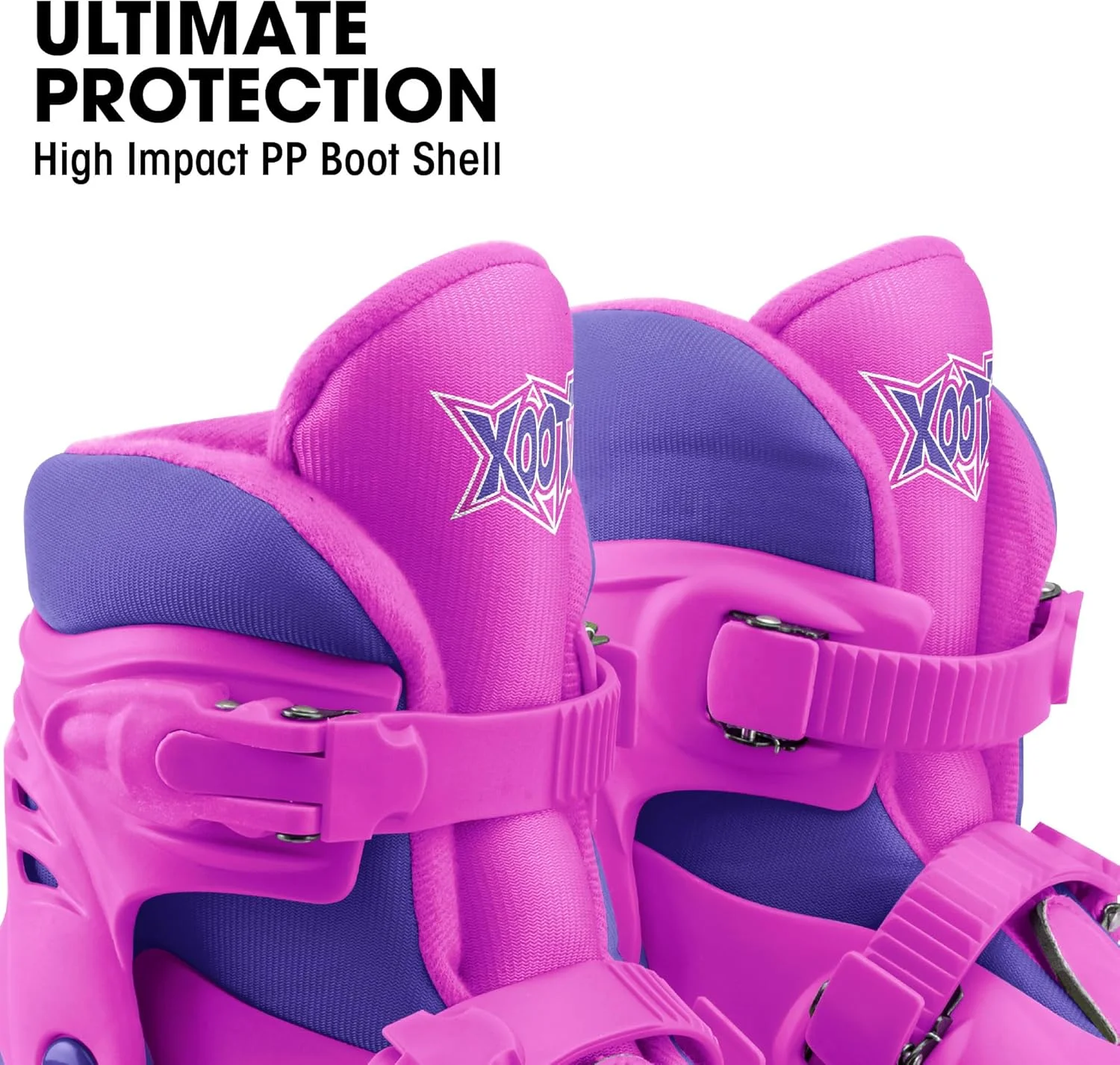 Xootz Kids Quad Skates, Beginner Adjustable Roller Skates Girls, Purple Xootz Kids Quad Skates, Beginner Adjustable Roller Skates Girls, Purple