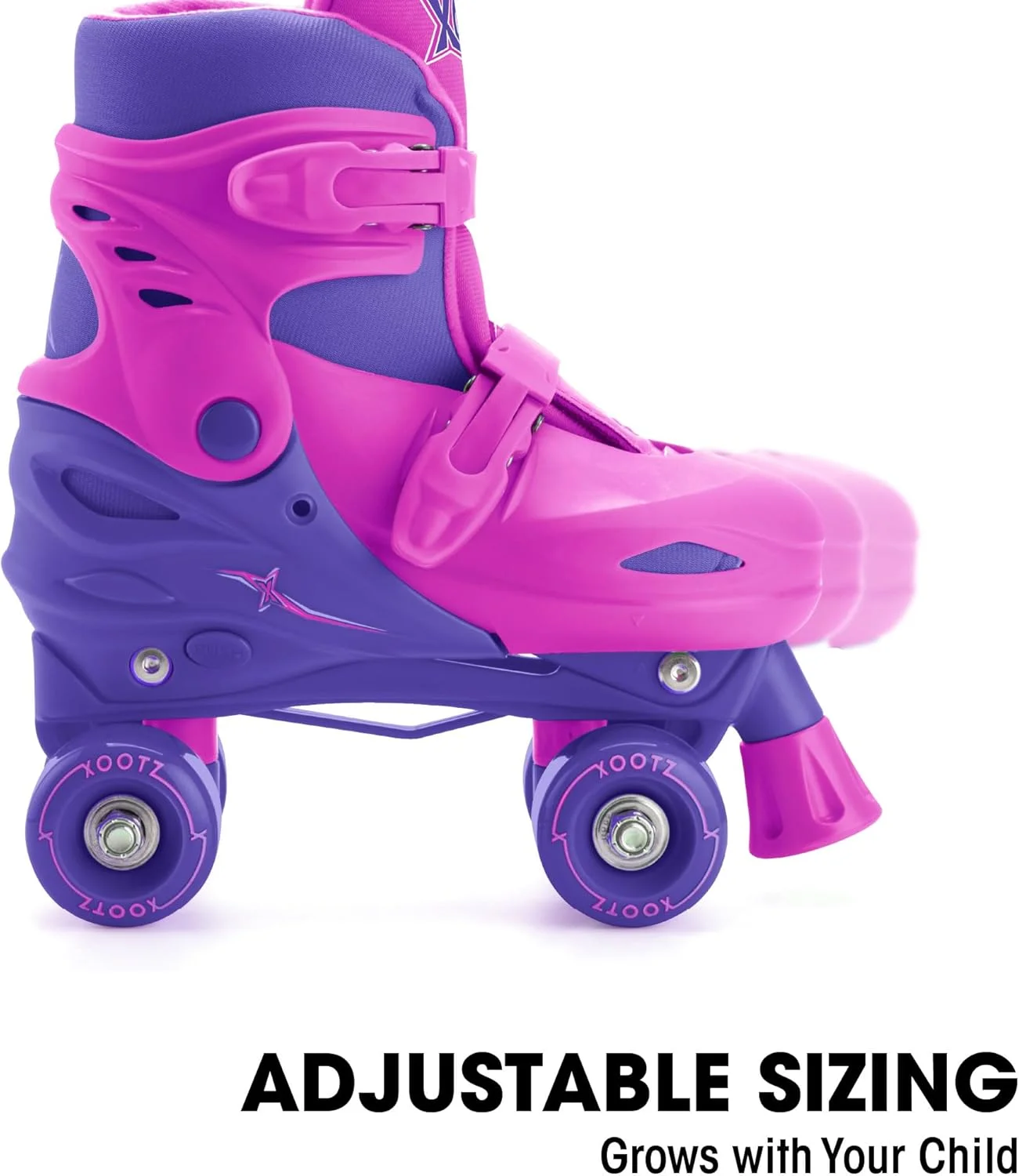 Xootz Kids Quad Skates, Beginner Adjustable Roller Skates Girls, Purple Xootz Kids Quad Skates, Beginner Adjustable Roller Skates Girls, Purple