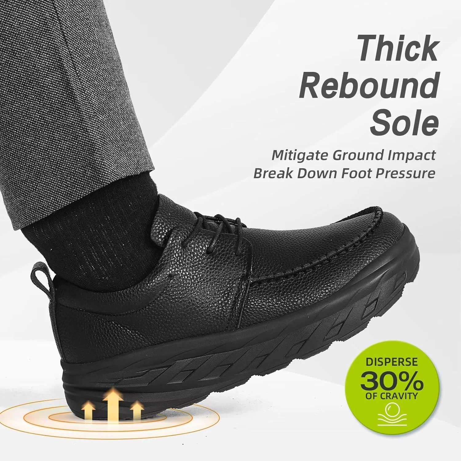 کفش های طبی مردانه ارتوکامفوت، چرمی پهن، مناسب پیاده روی: کفش کتانی راحت با پشتیبانی از قوس پا برای دیابت، فاشیای کف پا، مناسب کار و تجارت، با قابلیت تنظیم، طبی، پاشنه دار، مناسب تسکین درد پا، مدل آکسفورد