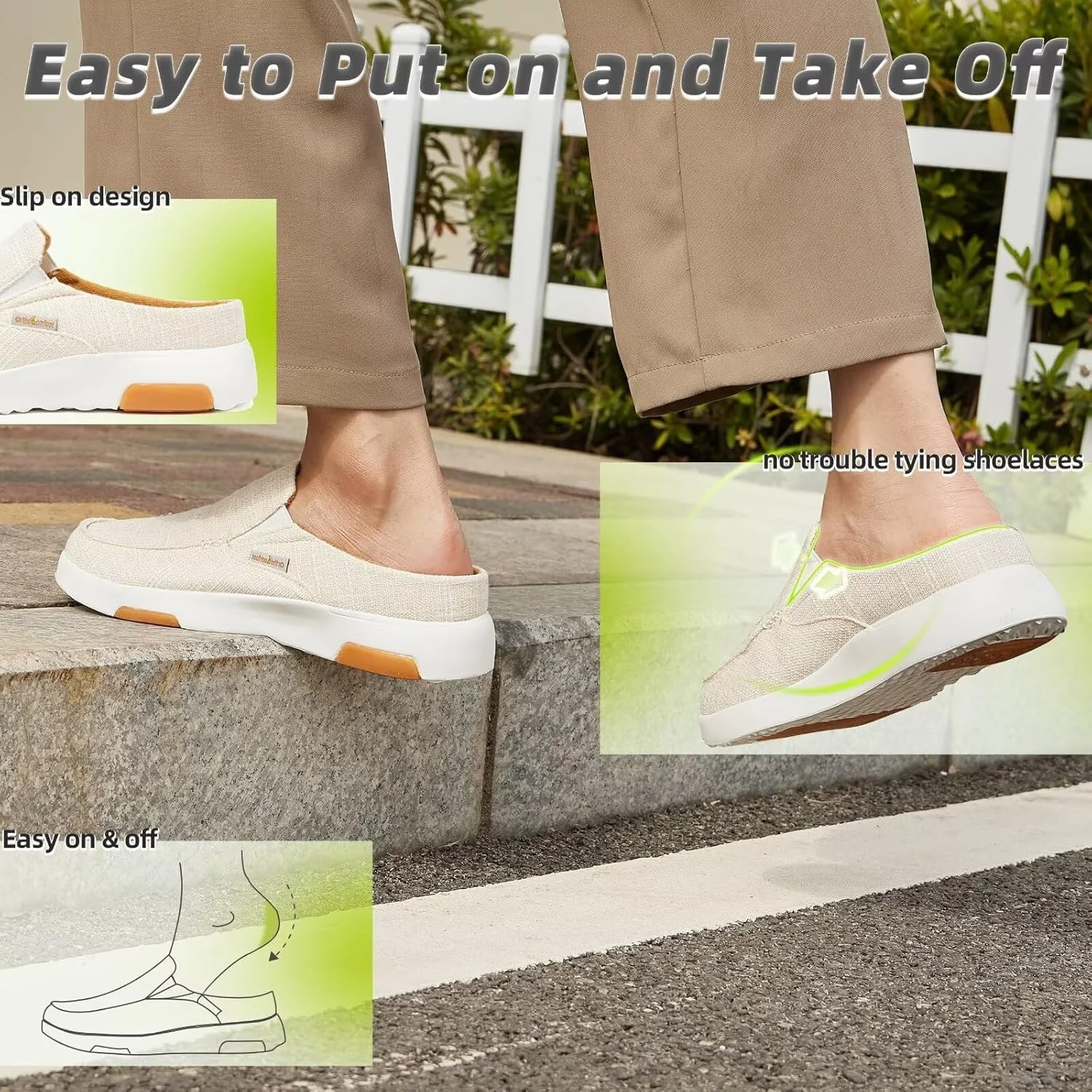 کفش های کالج ارتوپدی زنانه OrthoComfoot: دمپایی های طبی با پشتیبانی قوس پا برای پلانتار فاسیایتیس، کفش های راحتی بومیو ارتوپدی برای تسکین درد پاشنه پا