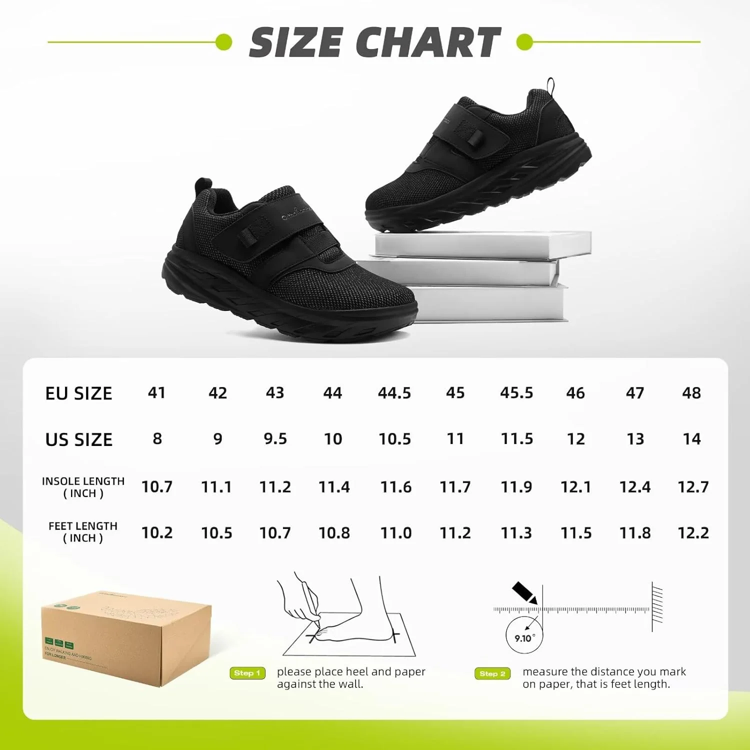 کفش پیاده روی ارتوپدی دیابتی مردانه OrthoComfoot: کفش‌های کتانی راحت با پشتیبانی از قوس و بالشتک، مناسب برای پلانتار فاسیایتیس، کفش‌های کار قابل تنظیم برای پای متورم با قوس بلند ارتوپدی برای درد مچ پا و پاشنه