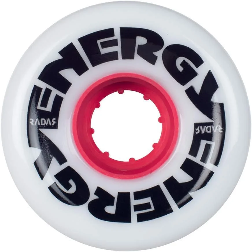 Riedell Radar Wheels - Energy 62 - Roller Skate Wheels - 4 Pack of 78A 32mm x 62mm Quad Skate Wheels | White Riedell Radar Wheels - Energy 62 - Roller Skate Wheels - 4 Pack of 78A 32mm x 62mm Quad Skate Wheels | White