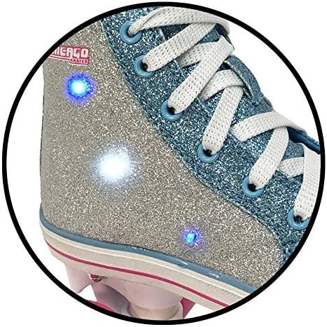 Chicago Skates Girls Fashion Quad Skates with Flashing Lights Chicago Skates Girls Fashion Quad Skates with Flashing Lights