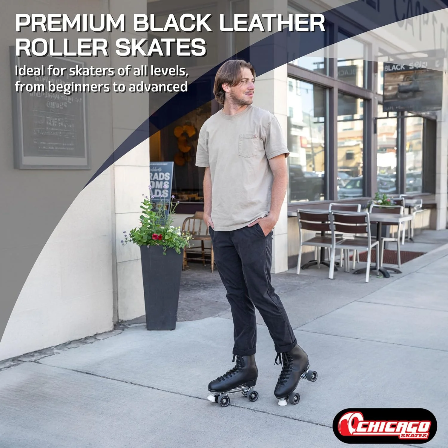 اسکیت شیکاگو مردانه مدل Premium Leather Lined Rink Rollschuh اسکیت شیکاگو مردانه مدل Premium Leather Lined Rink Rollschuh