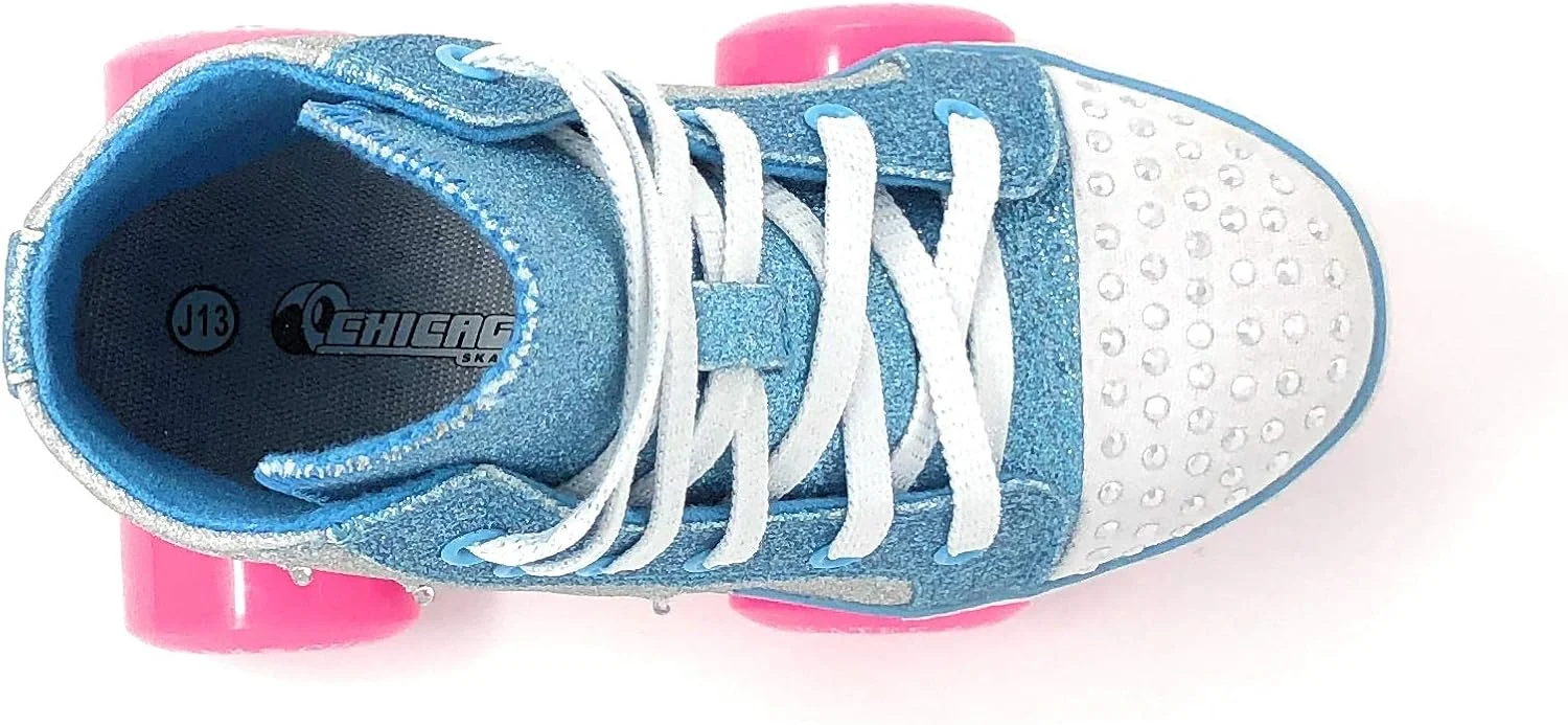 Chicago Skates Girls Fashion Quad Skates with Flashing Lights Chicago Skates Girls Fashion Quad Skates with Flashing Lights