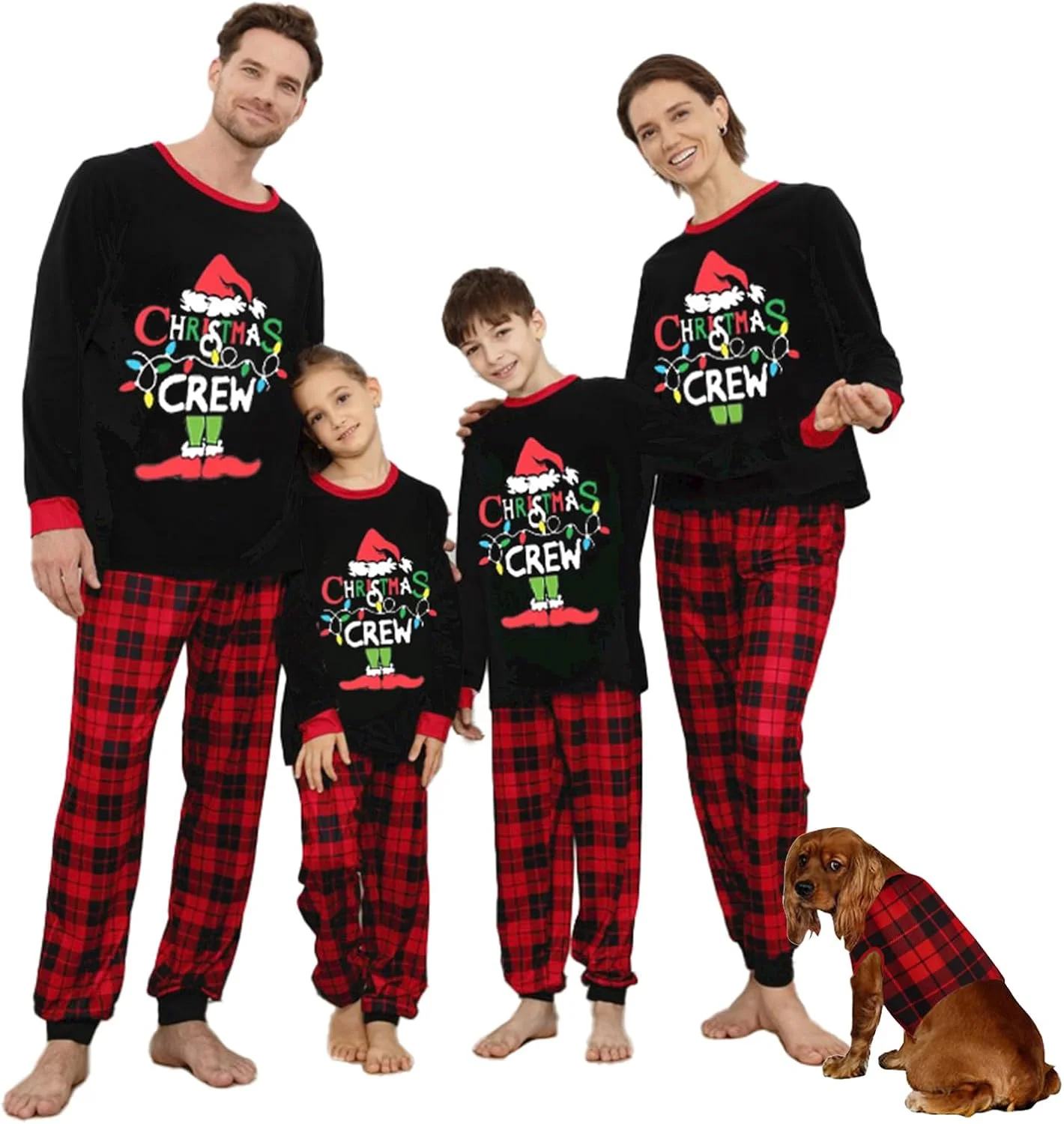 ست لباس خواب خانوادگی کریسمس Neufigr، ست لباس خواب 2 تکه آستین بلند کریسمس، لباس راحتی تعطیلات خانوادگی ست لباس خواب خانوادگی کریسمس Neufigr، ست لباس خواب 2 تکه آستین بلند کریسمس، لباس راحتی تعطیلات خانوادگی