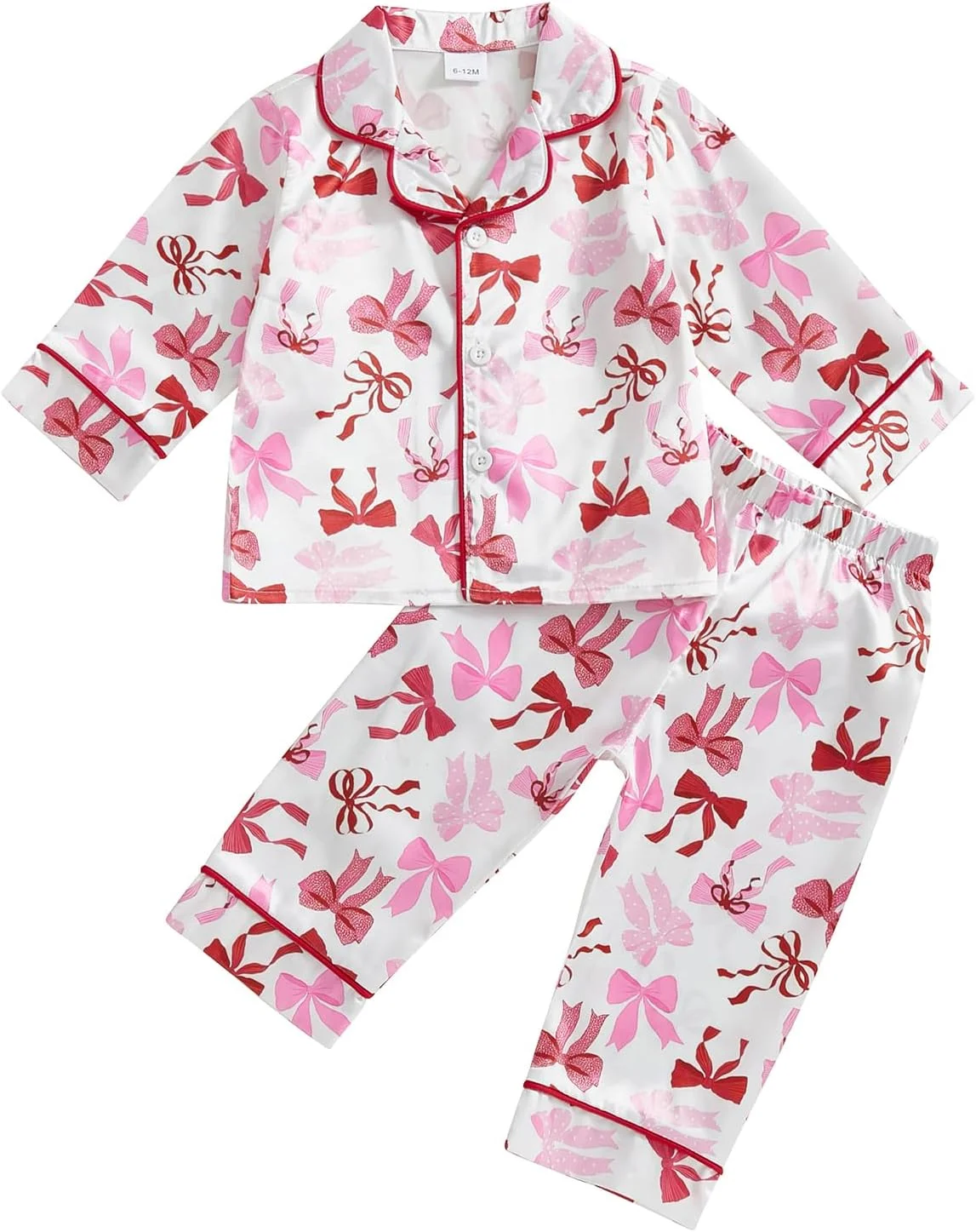 ست لباس خواب دخترانه نوزاد و کودک MAHUAOYIXI، طرح قلب/حروف، آستین بلند، تاپ و شلوار الاستیک، لباس راحتی، لباس خواب، لباس روز ولنتاین برای دختران کوچک، 2 تکه ست لباس خواب دخترانه نوزاد و کودک MAHUAOYIXI، طرح قلب/حروف، آستین بلند، تاپ و شلوار الاستیک، لباس راحتی، لباس خواب، لباس روز ولنتاین برای دختران کوچک، 2 تکه